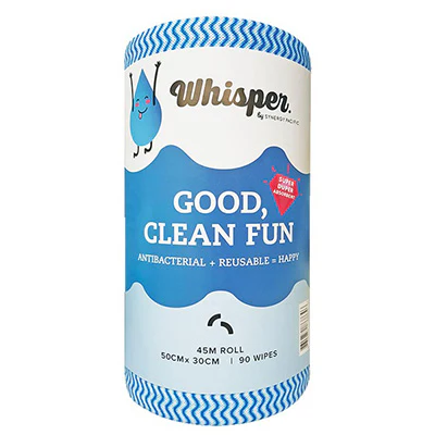 WHISPER BLUE WIPES ANTI BAC