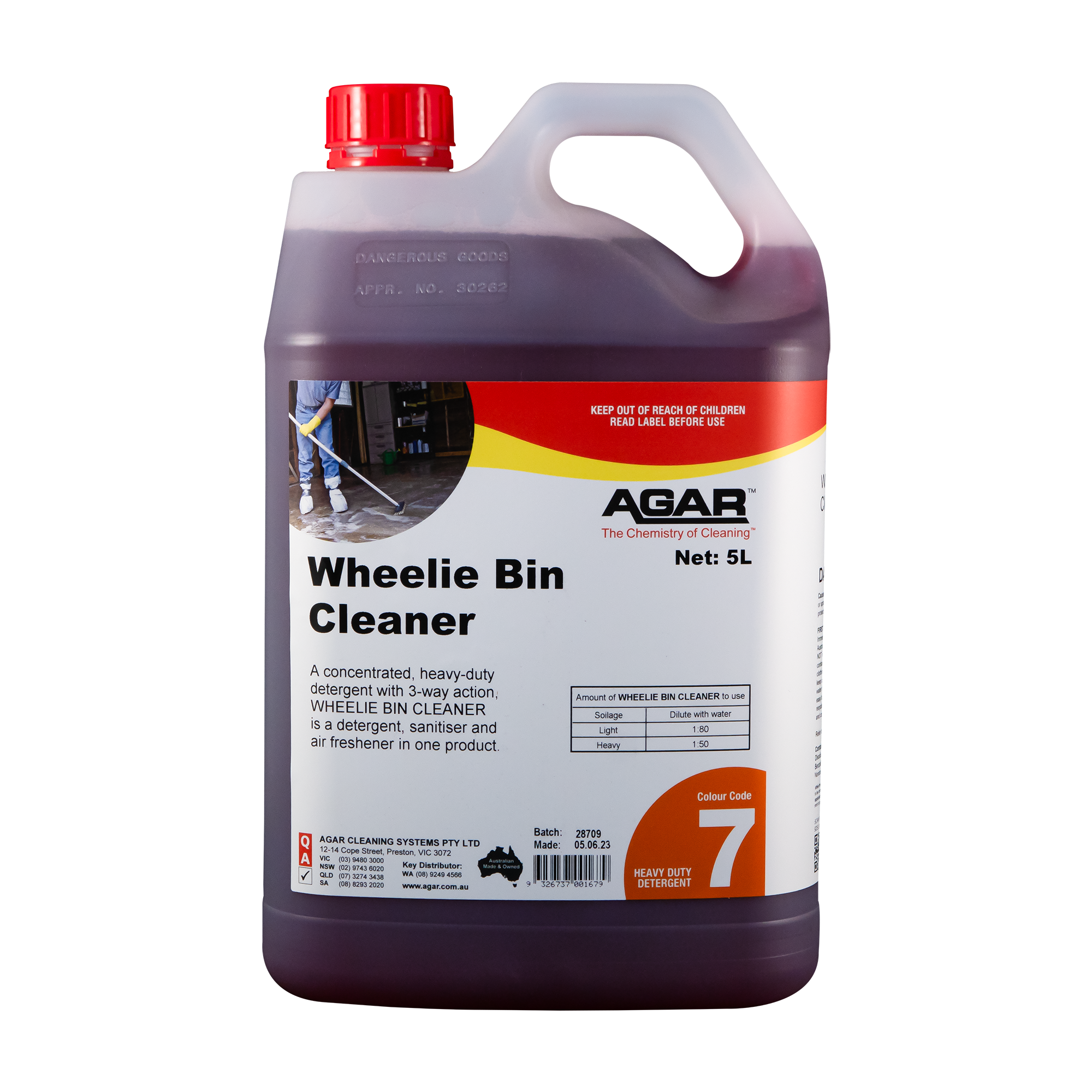 AGAR WHEELIE BIN CLEANER 5LT