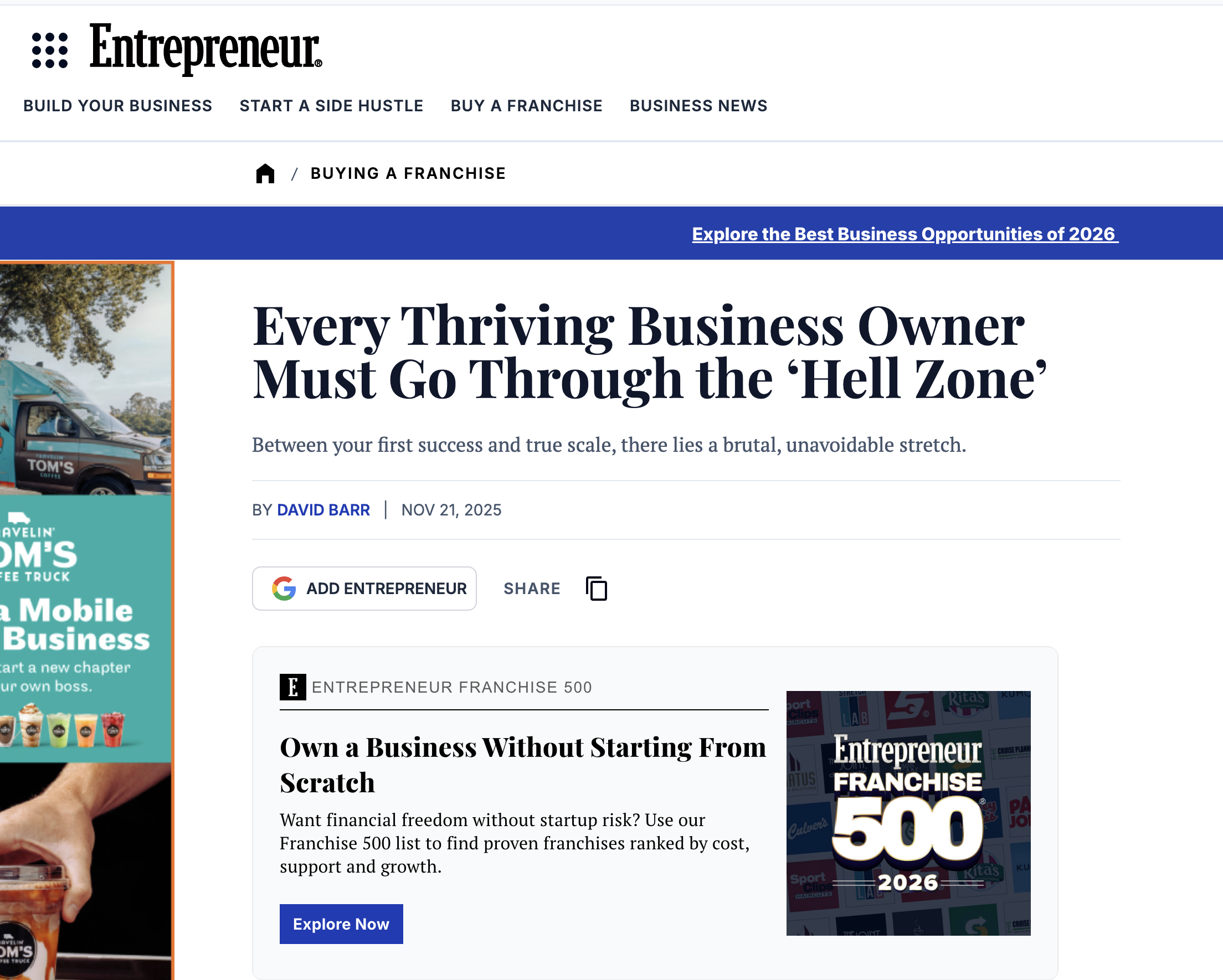 Every Thriving Business Owner Must Go Through the ‘Hell Zone’