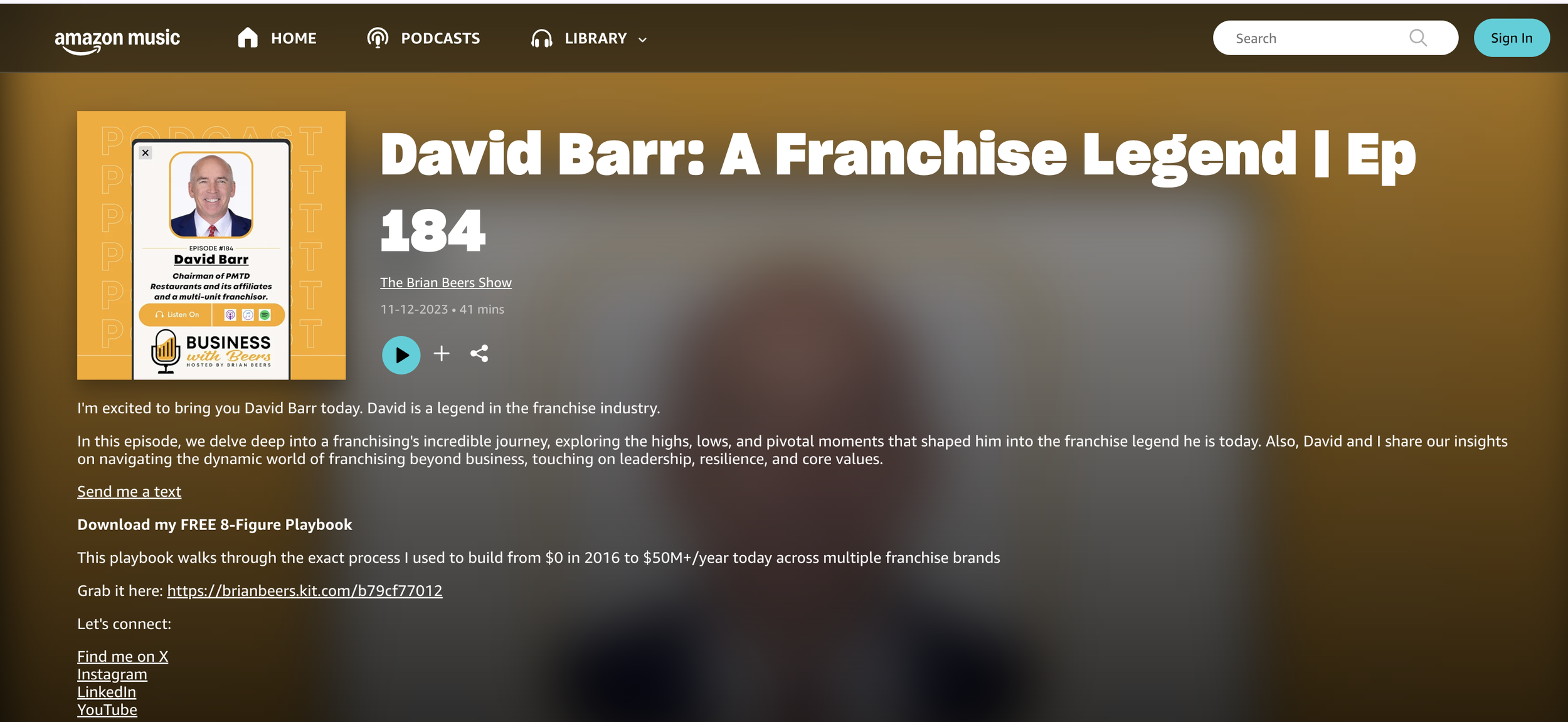 David Barr: A Franchise Legend | Ep 184