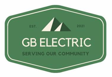Green logo with mountain design, text reads 'EST. 2021 GB Electric Serving Our Community'.