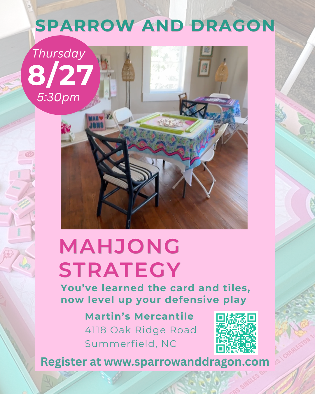 Mahjong Strategy Class 8.27