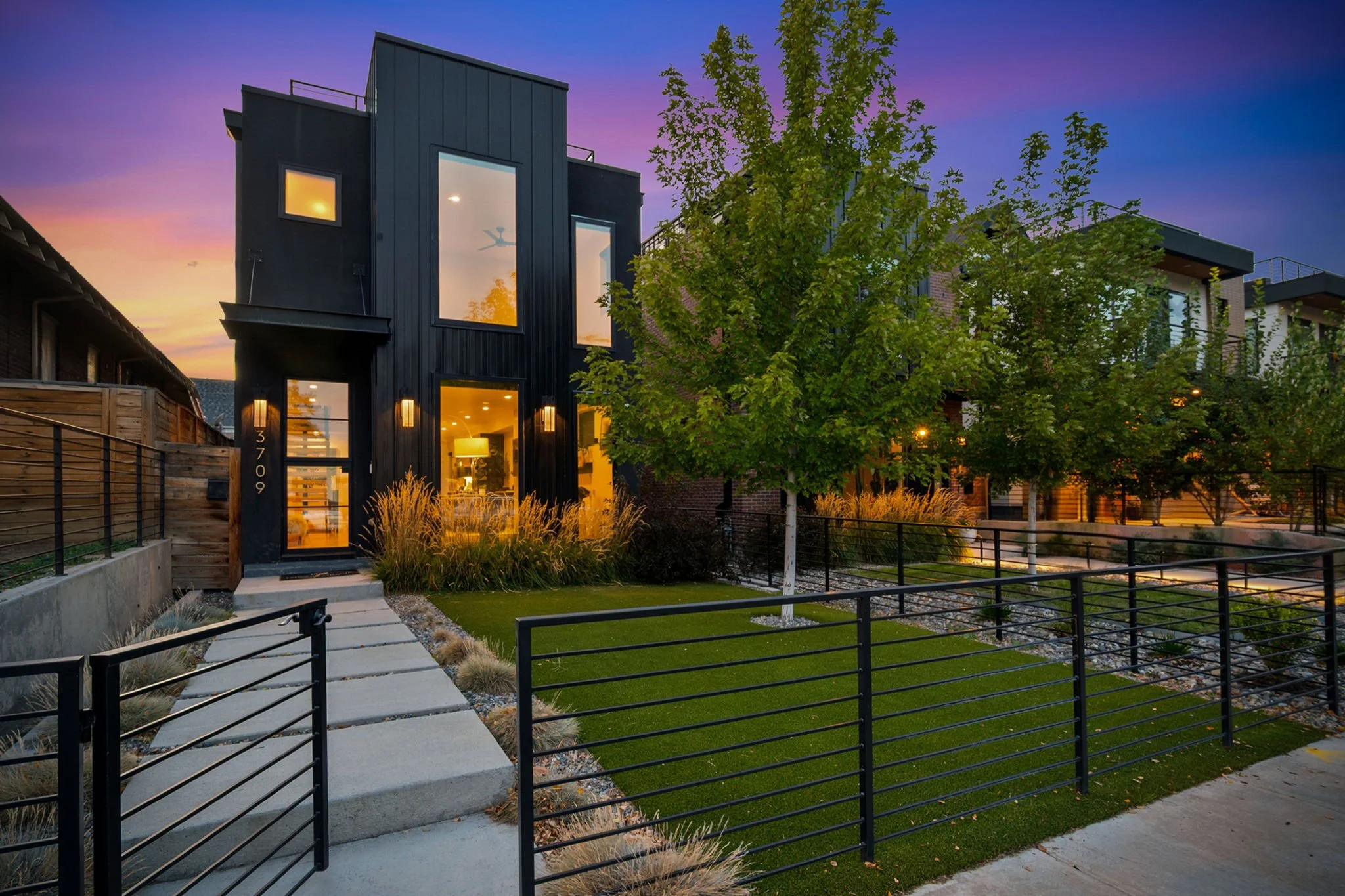 Modern luxury home at 3709 Tejon Street in Denver, Colorado.
