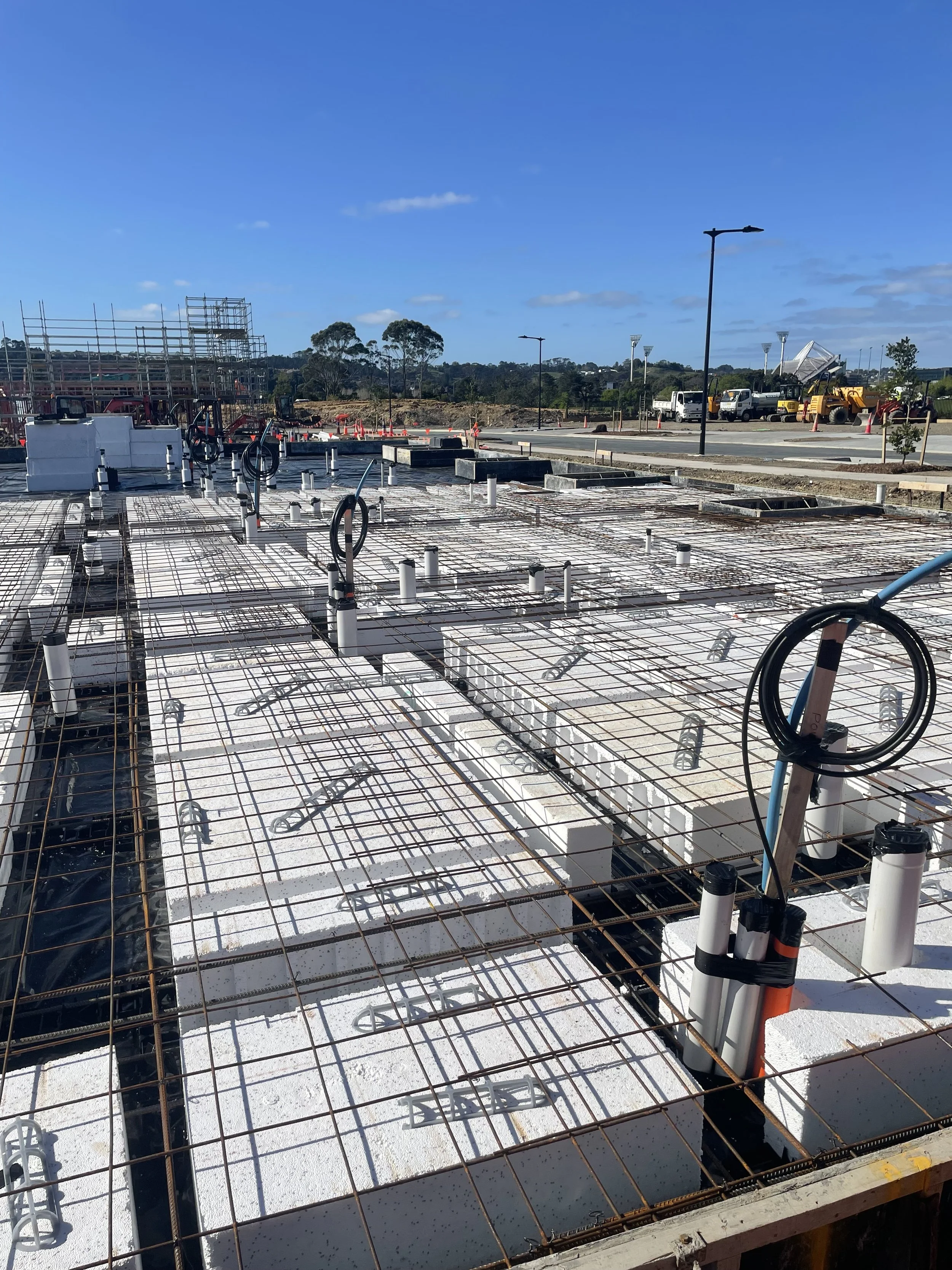 Power and Water services installed pre construction in Albany