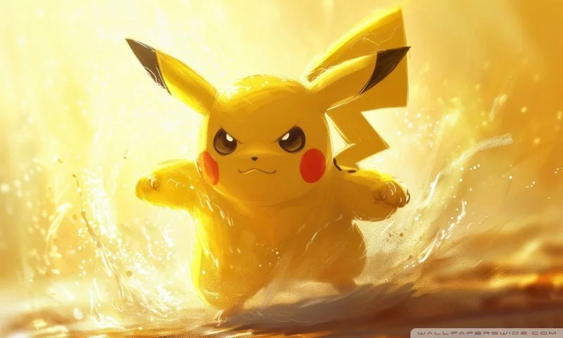 trading card game pokemon with pikachu in action