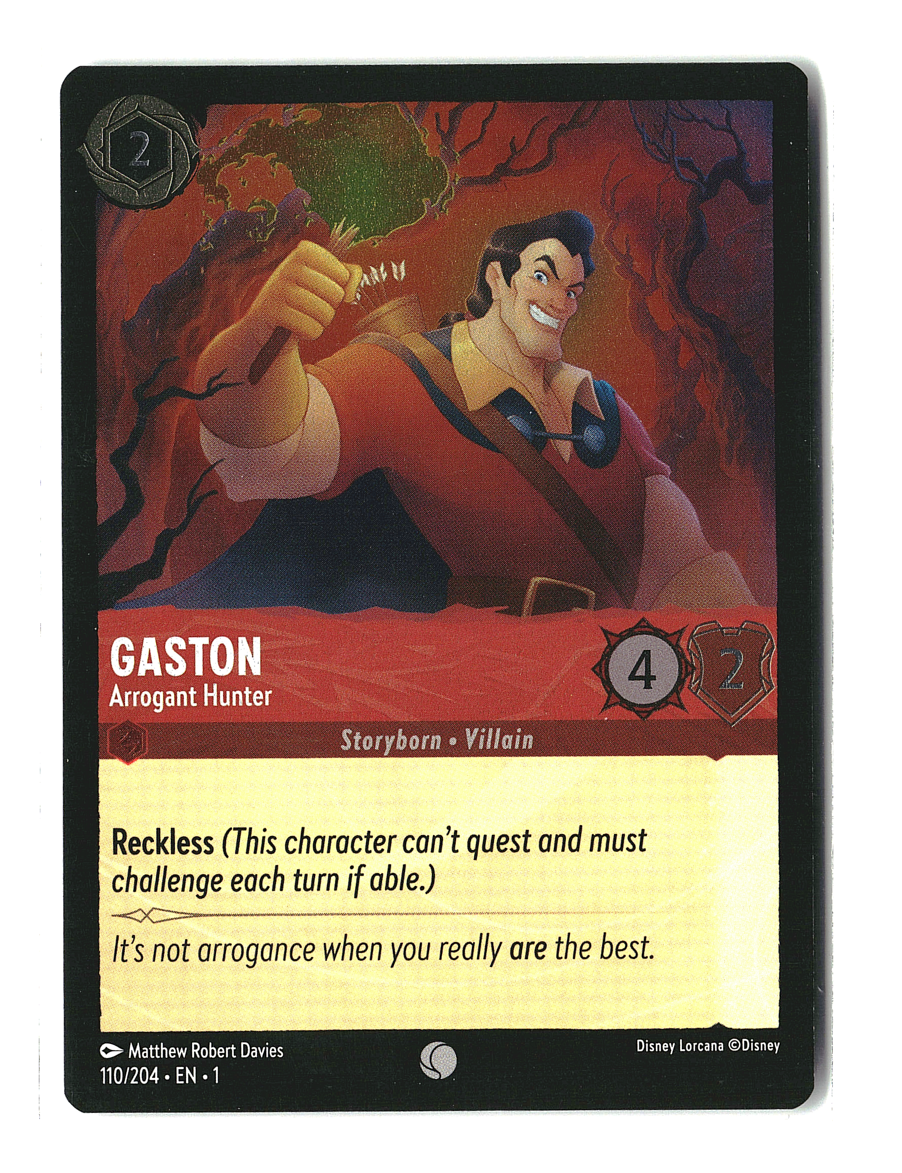 Gaston #110/204 | The First Chapter | Disney Lorcana