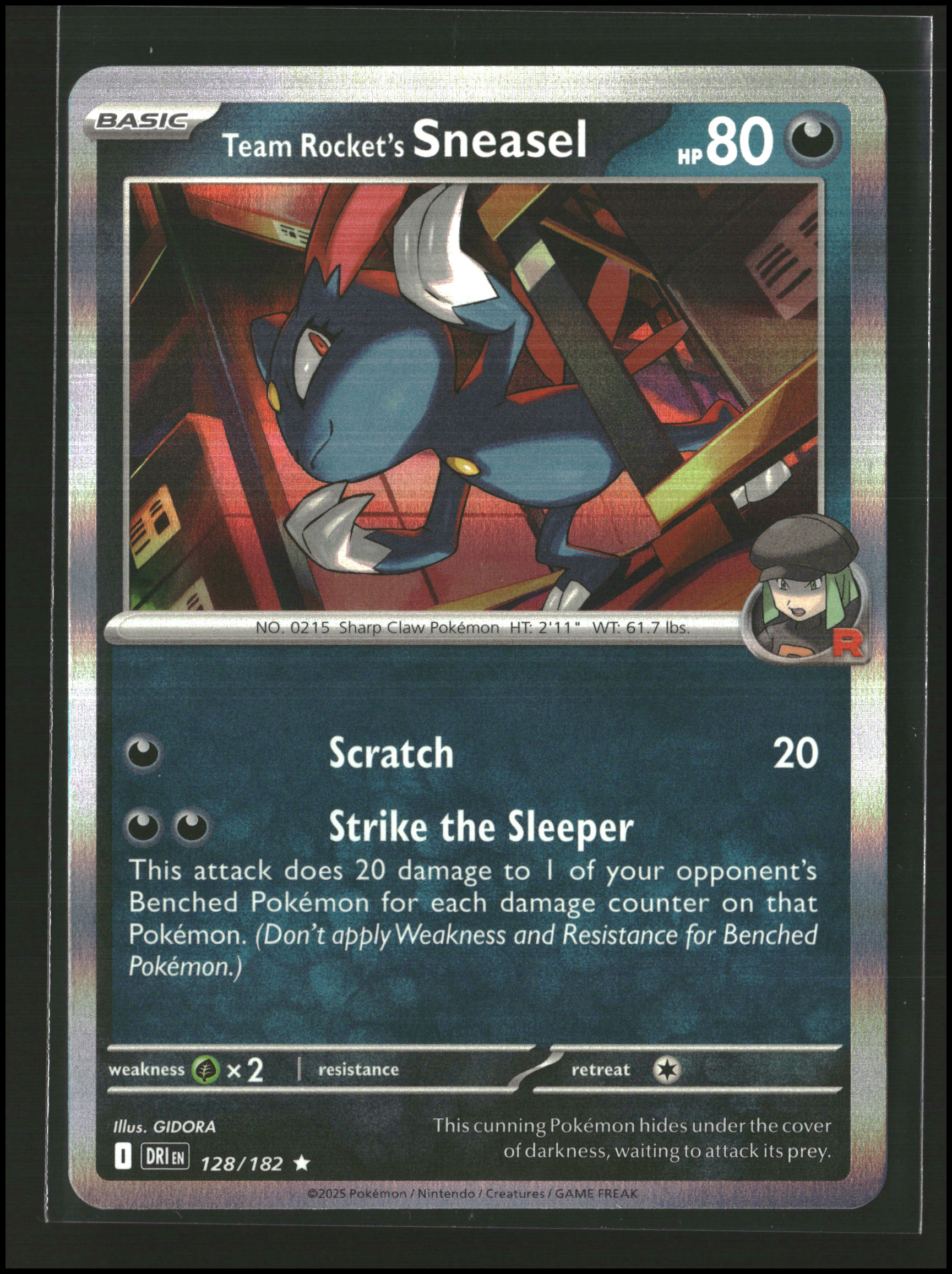 Team Rocket's Sneasel #128/182 | SV: Destined Rivals | Pokémon