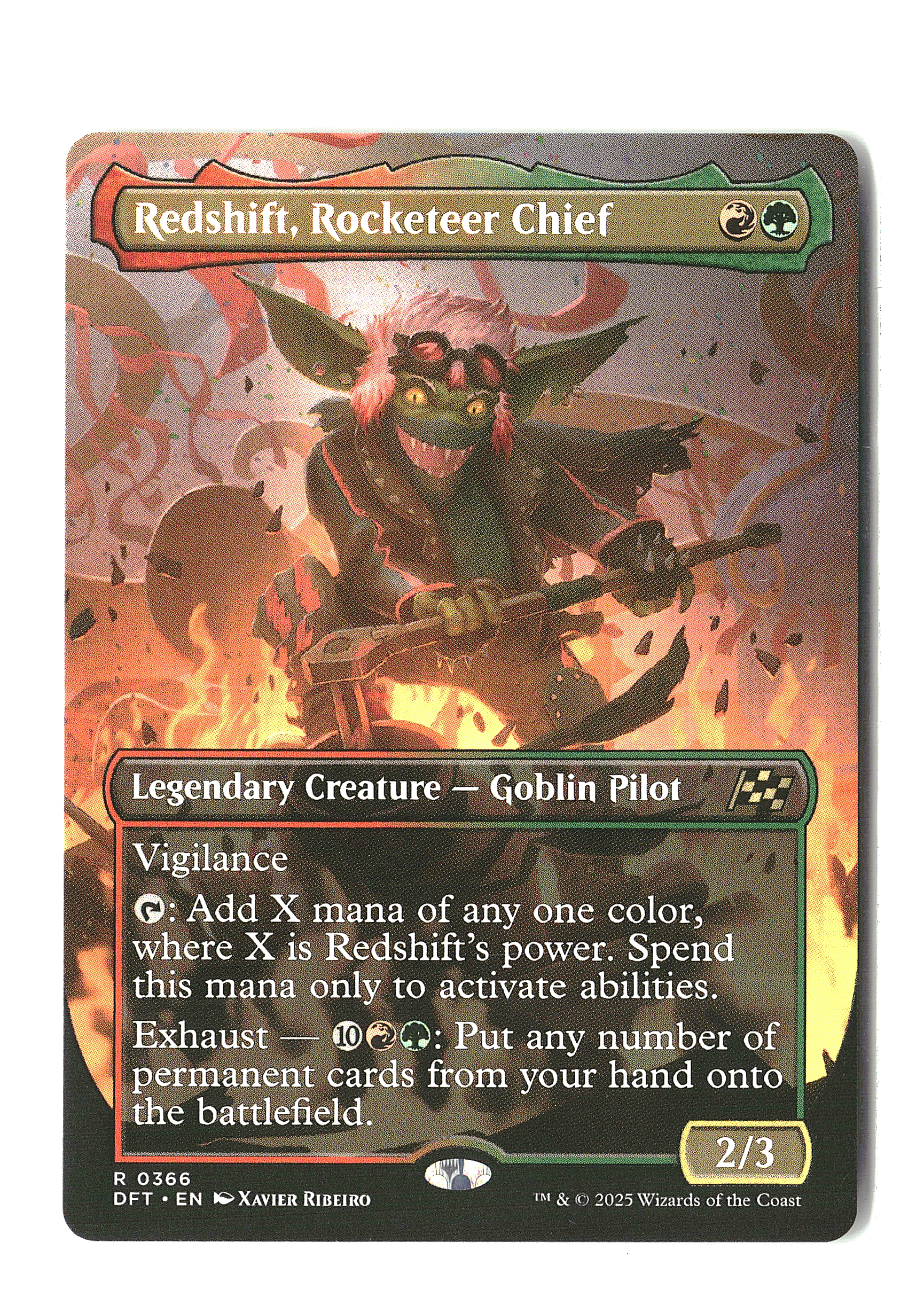 Redshift, Rocketeer Chief [ Borderless ] #366 | Aetherdrift | Magic: The Gathering