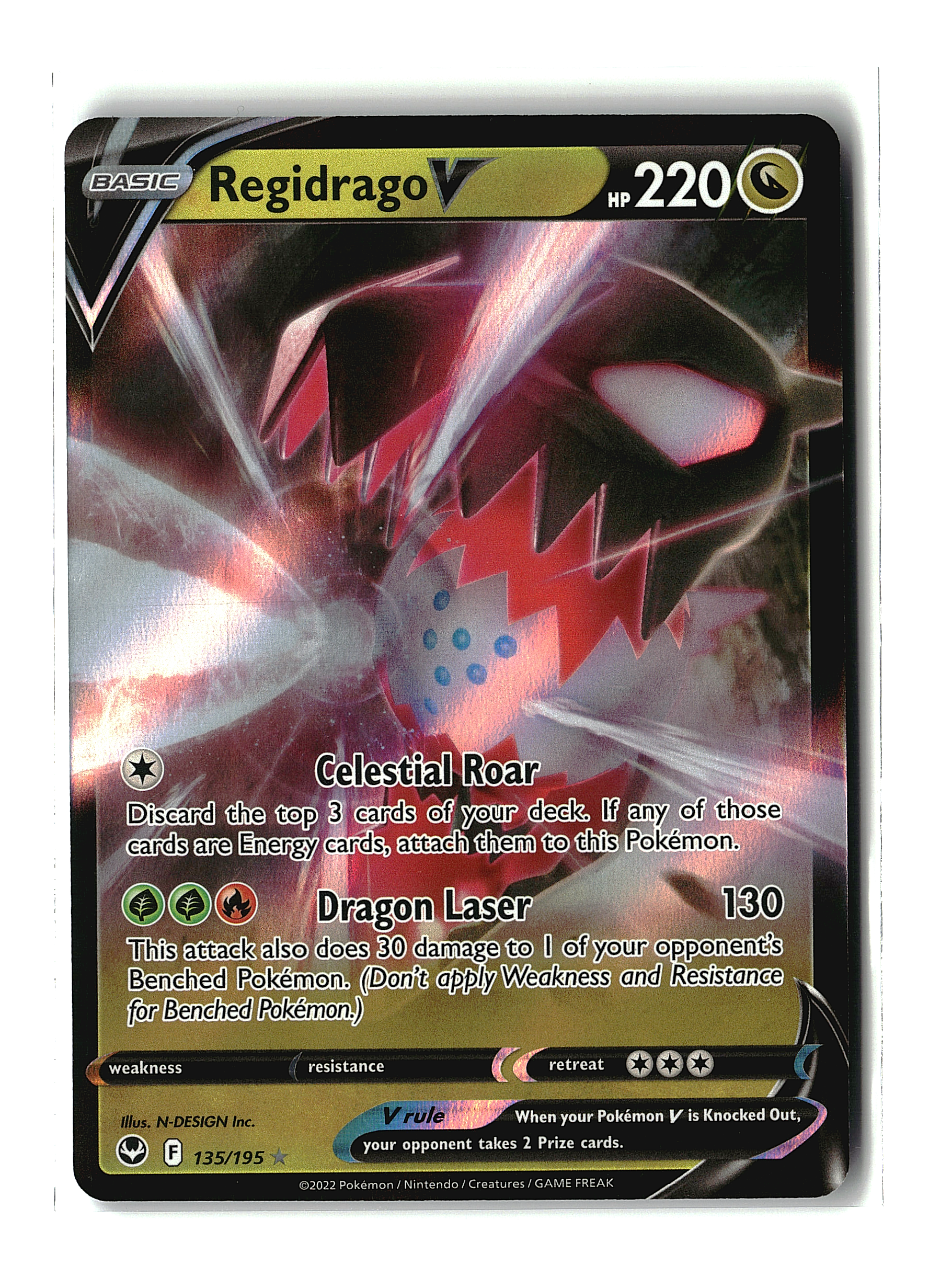 Regidrago V #135/195 - SWSH12: Silver Tempest - Pokémon