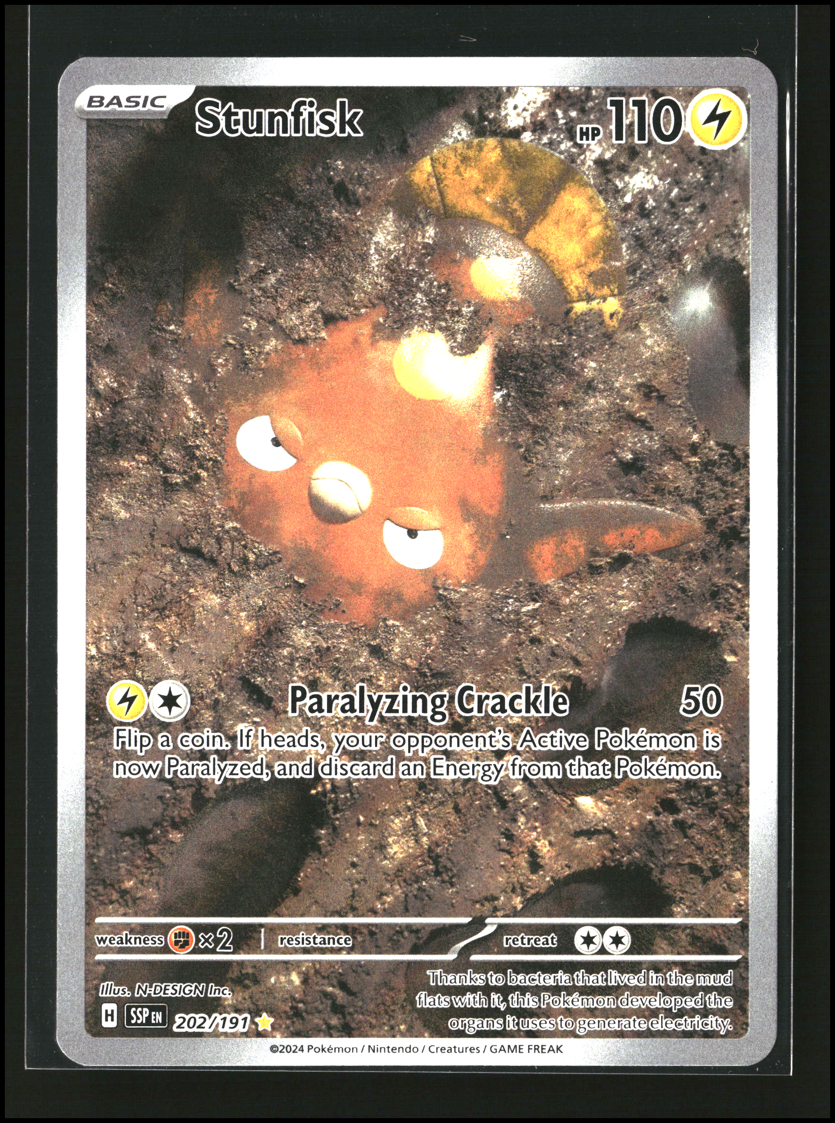 Stunfisk #202/191 | SV08: Surging Sparks | Pokémon