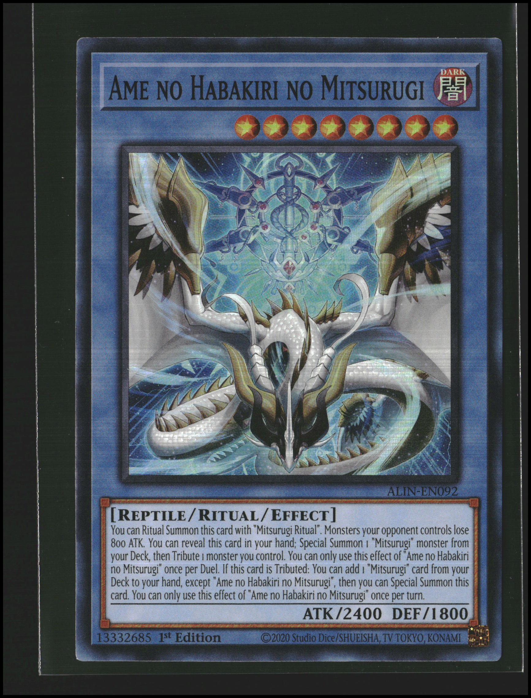 Ame No Habakiri No Mitsurugi #ALIN-EN092 | Alliance Insight | Yu-Gi-Oh!