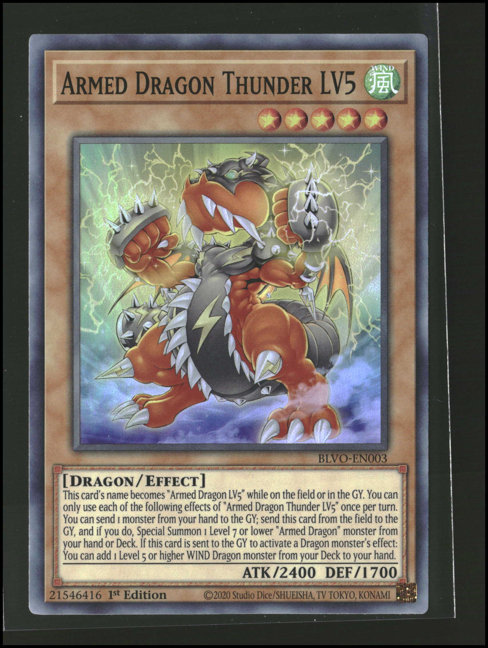 Armed Dragon Thunder #BLVO-EN003 | Blazing Vortex | Yu-Gi-Oh!