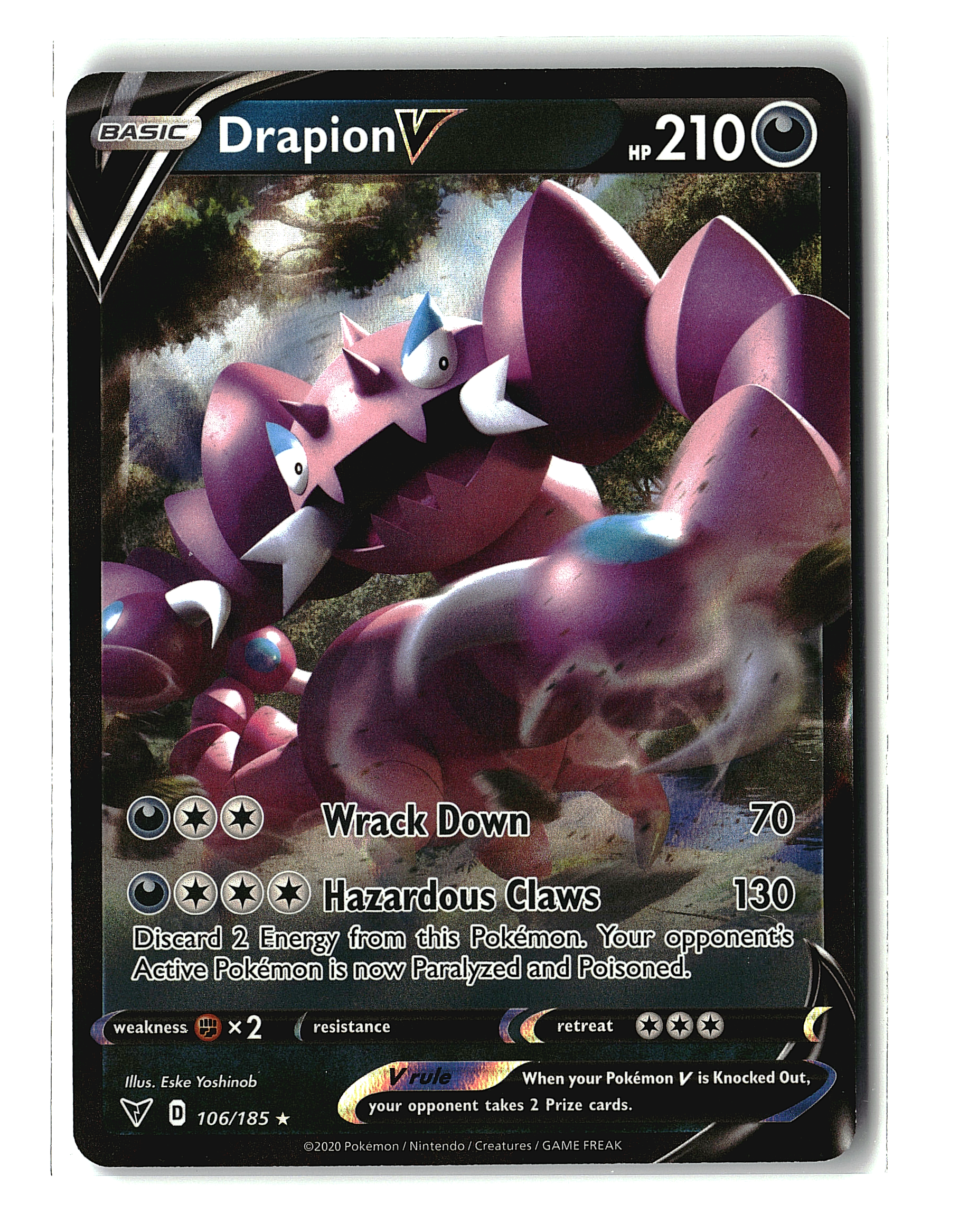 Drapion V #106/185 | SWSH04: Vivid Voltage | Pokémon