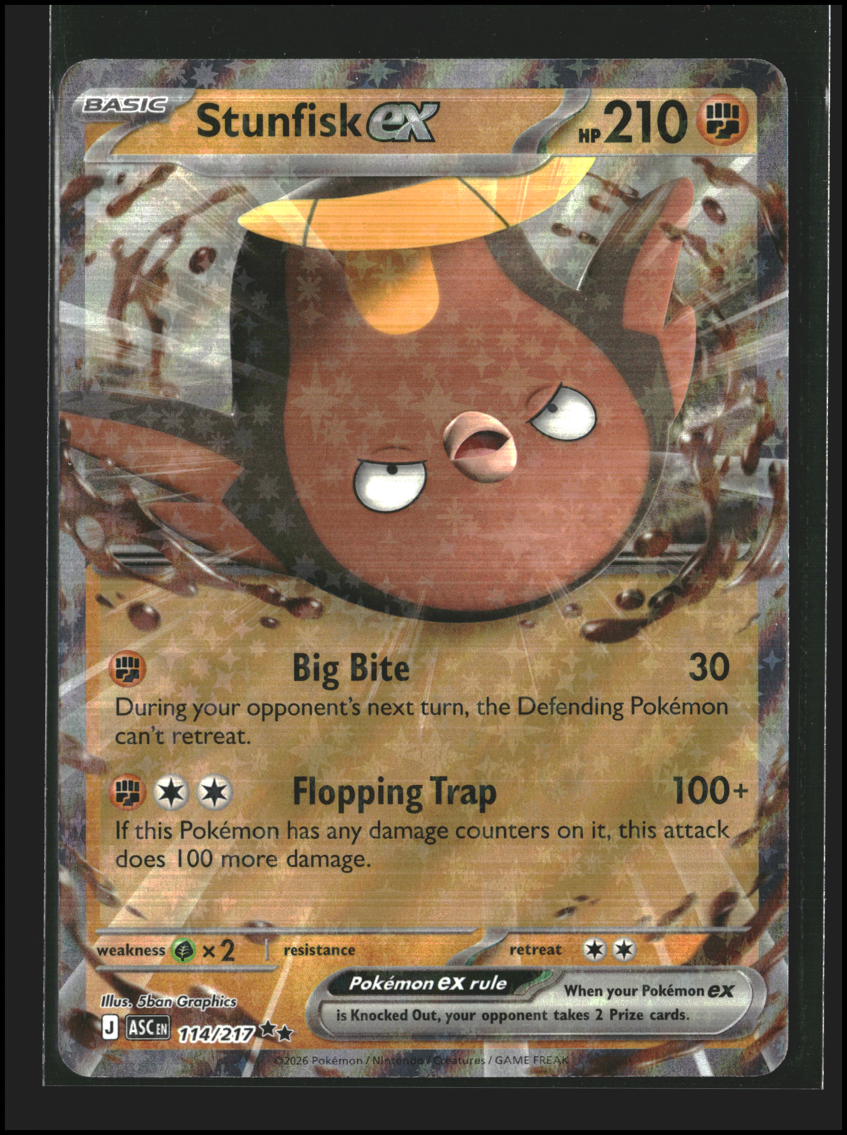 Stunfisk ex #114/217 | ME: Ascended Heroes | Pokémon Cards