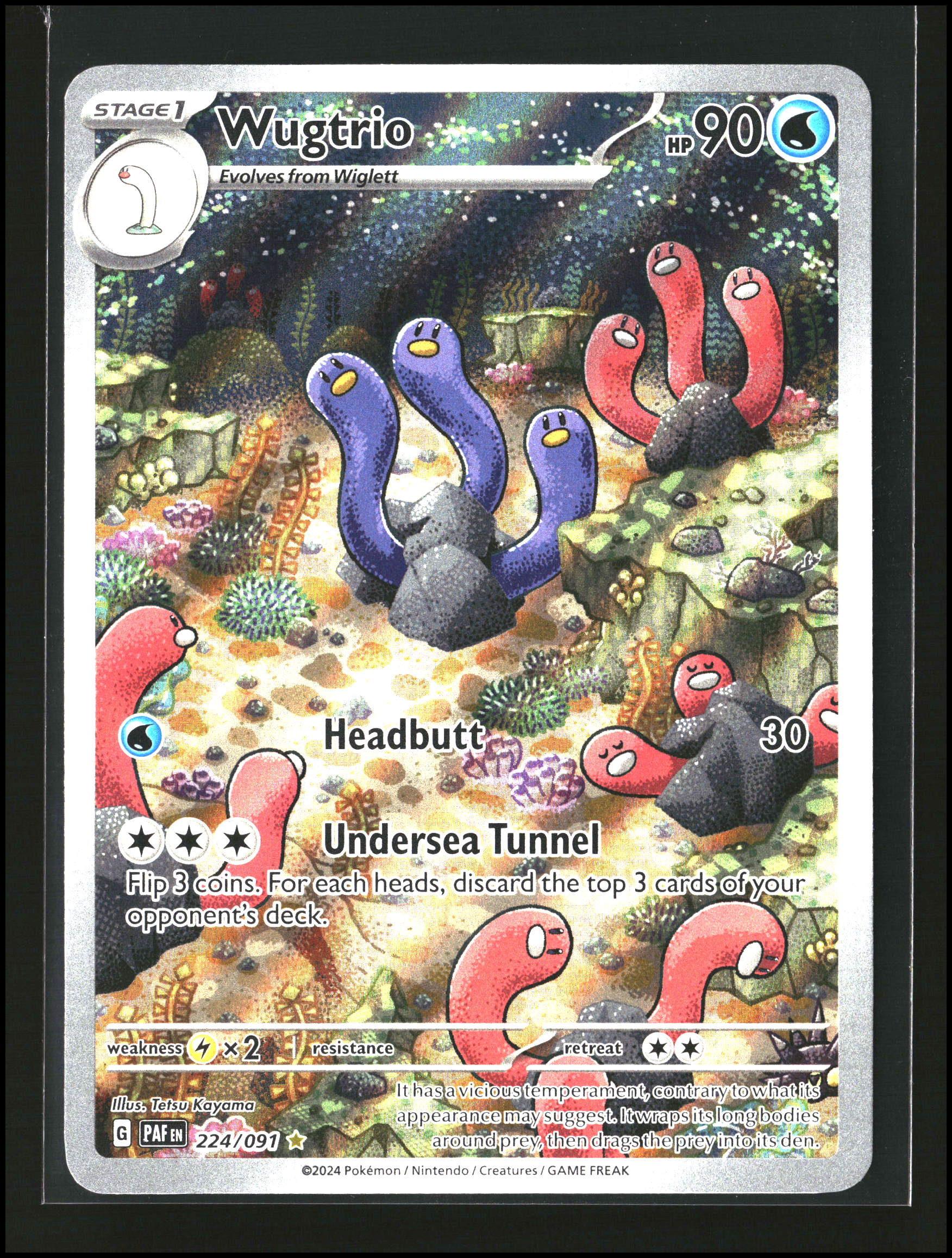 Wugtrio #224/091 | SV: Paldean Fates | Pokémon