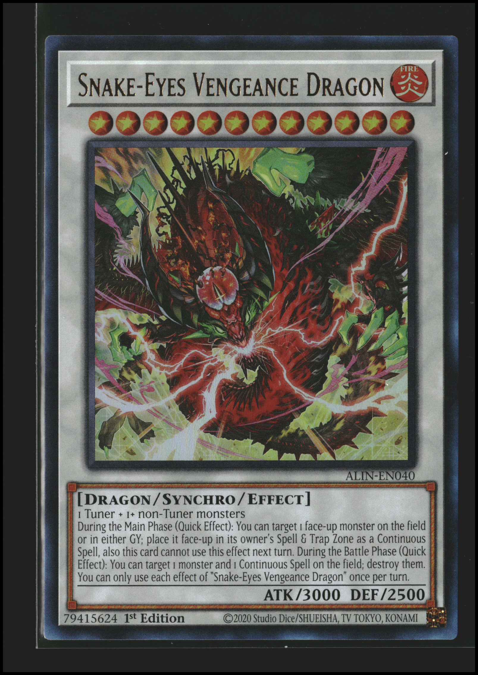 Snake-Eyes Vengeance Dragon #ALIN-EN040 | Alliance Insight | Yu-Gi-Oh!