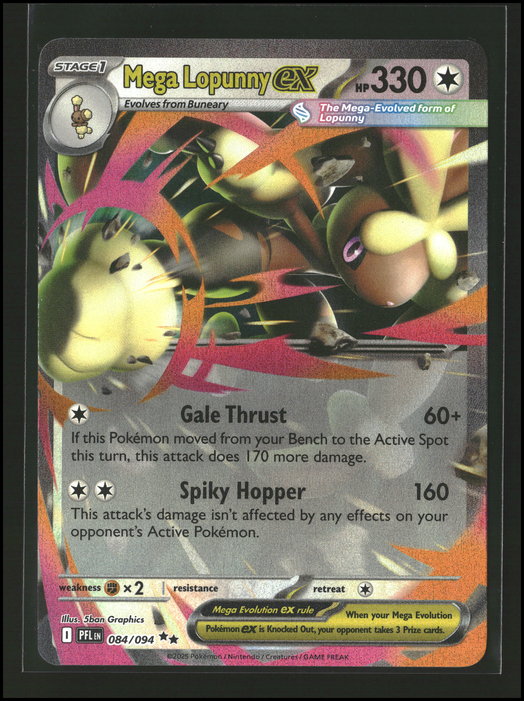 Mega Lopunny ex #084/094 | ME: Phantasmal Flames | Pokémon