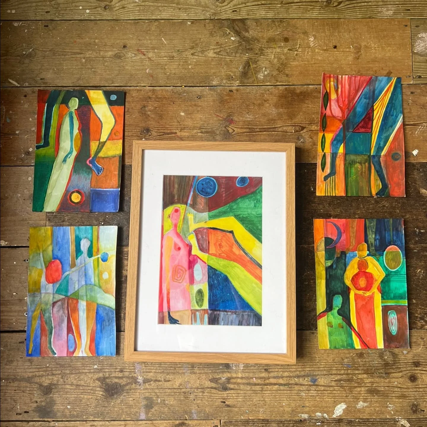 -watercolour and oil pastels paintings from this summer-
Selling prints for &pound;35 💛