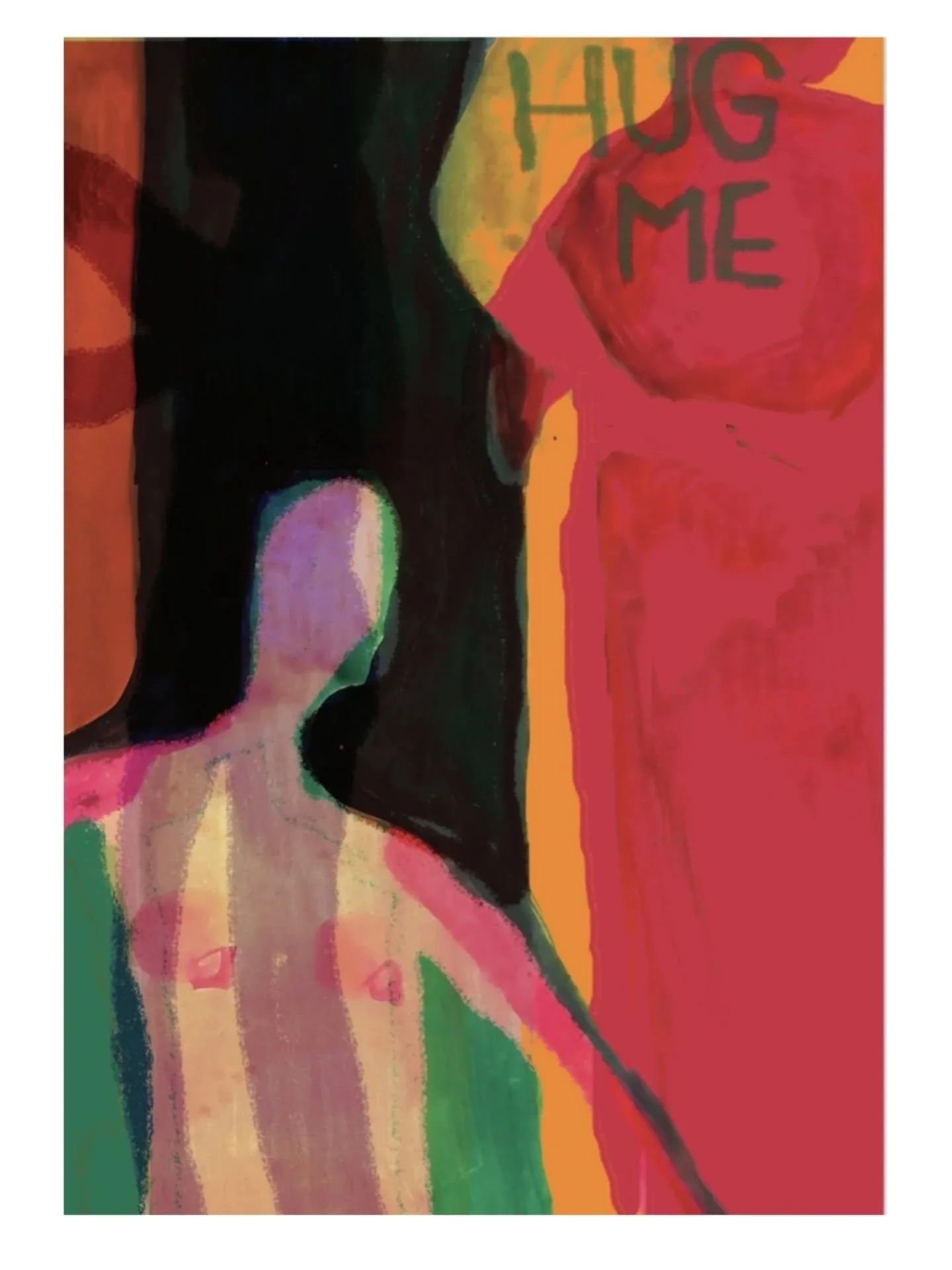 Hug me
Digitally developed quick watercolour painting🌙
Trying to capture intimacy in my work.