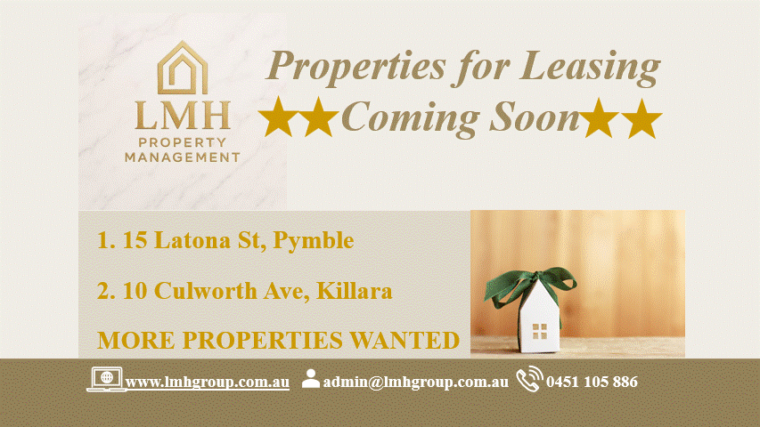 Properties for Leasing - Coming Soon