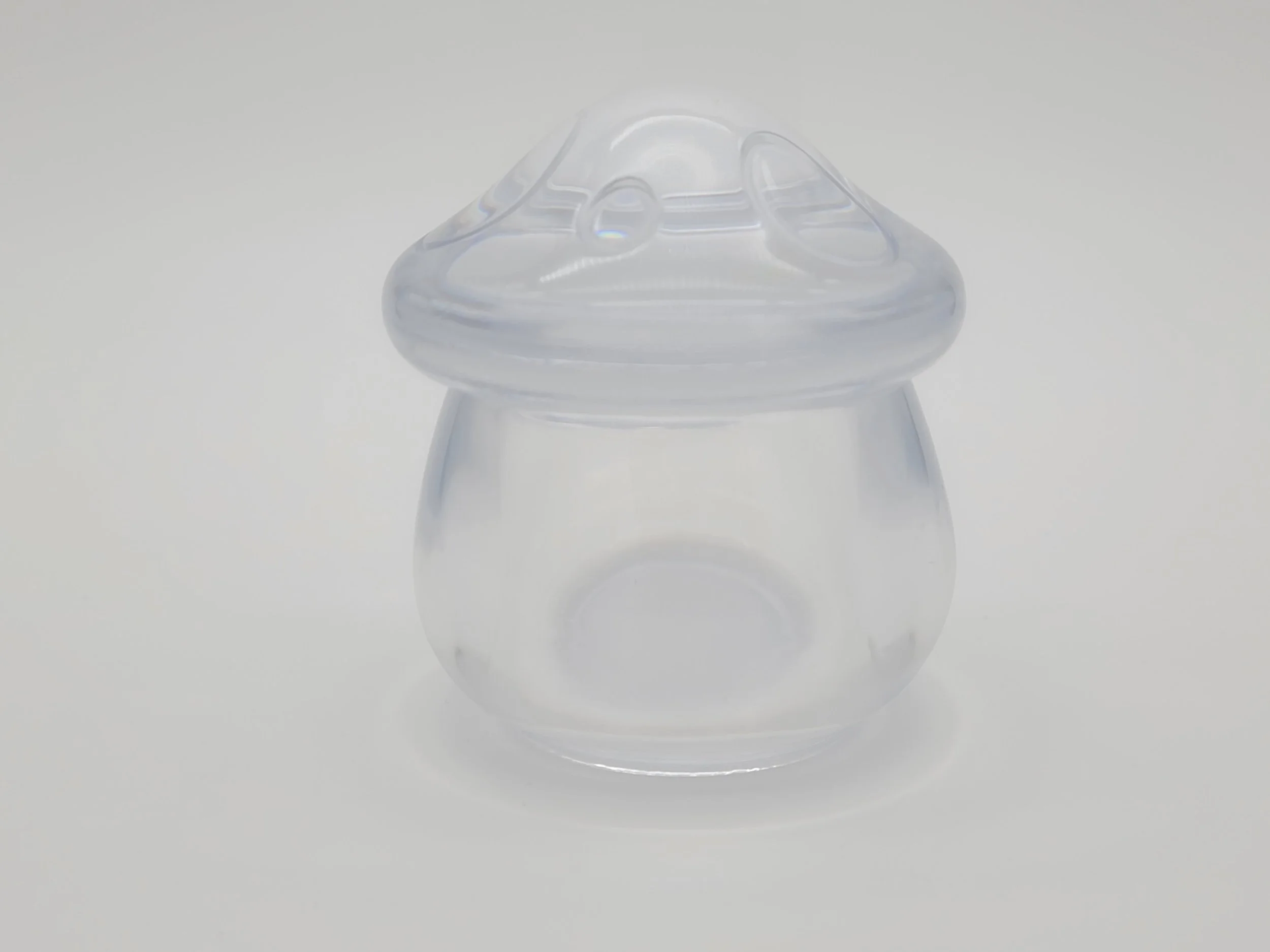 Elegant Transparent Epoxy Resin Mushroom Jar