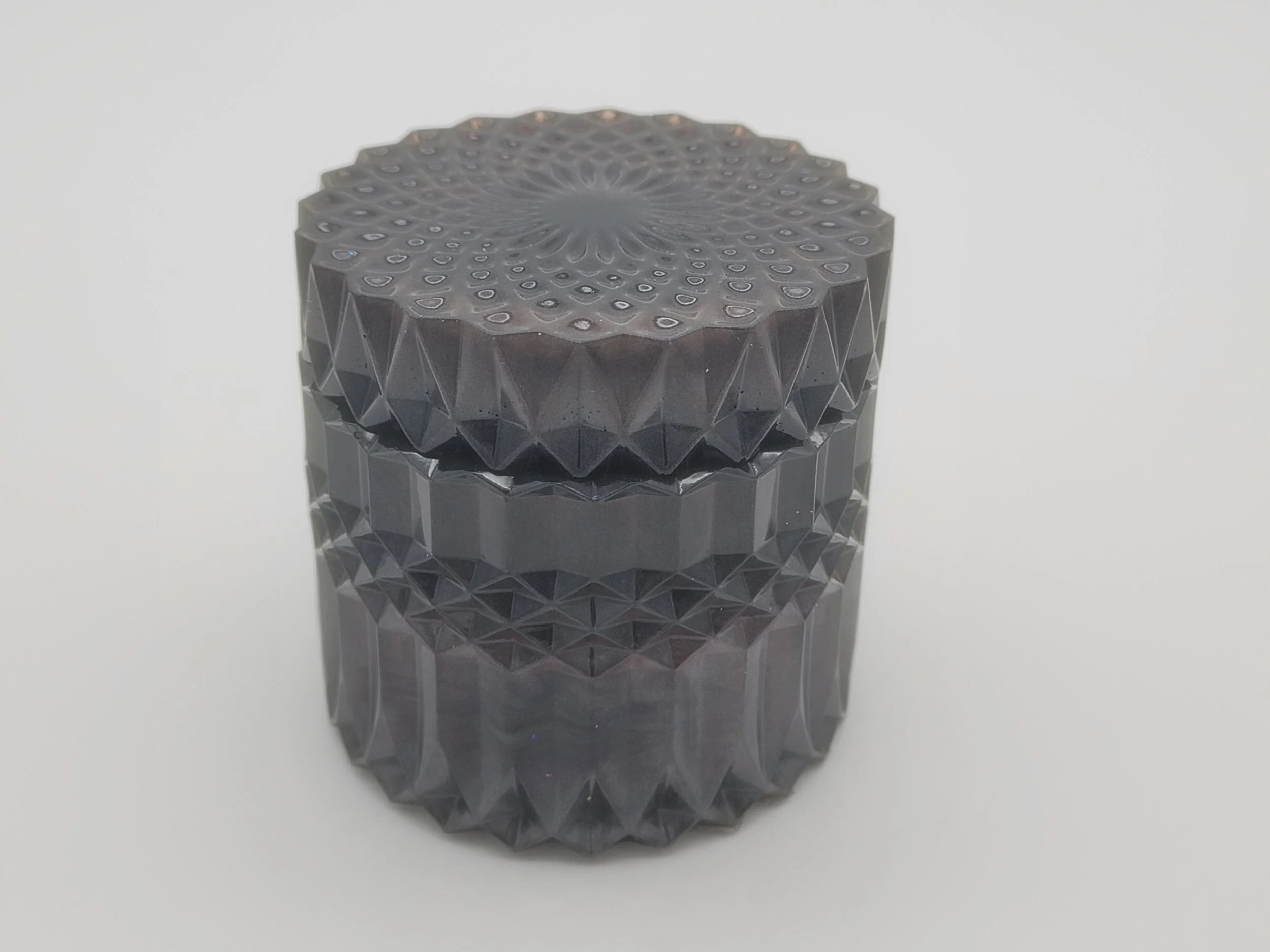 Elegant Geometric Epoxy Resin Jar