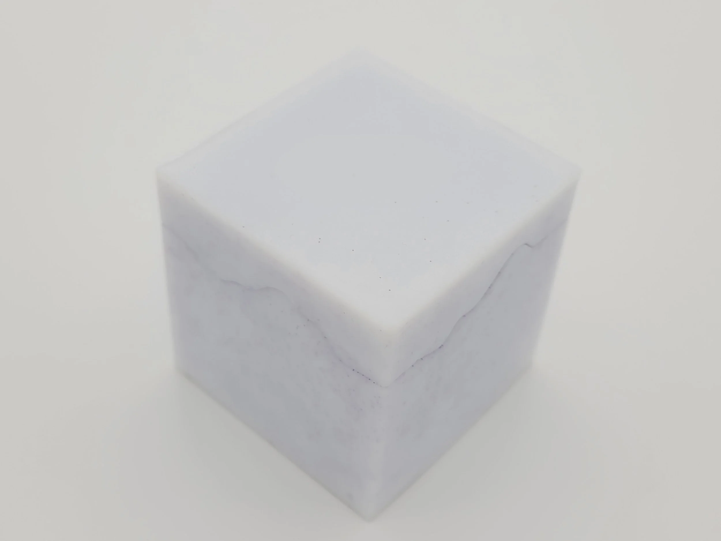 Elegant White & Purple Epoxy Resin Cube Jar