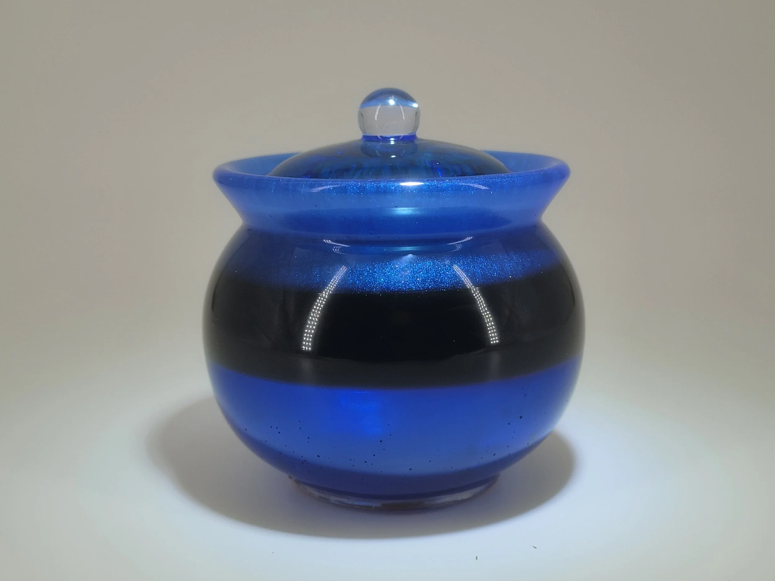 Blue Black Epoxy Resin Jar
