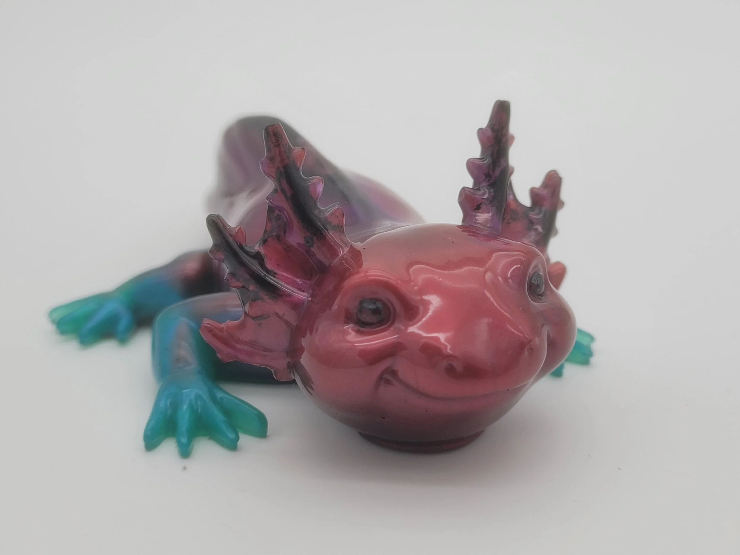Elegant Colorful Axolotl Figurine