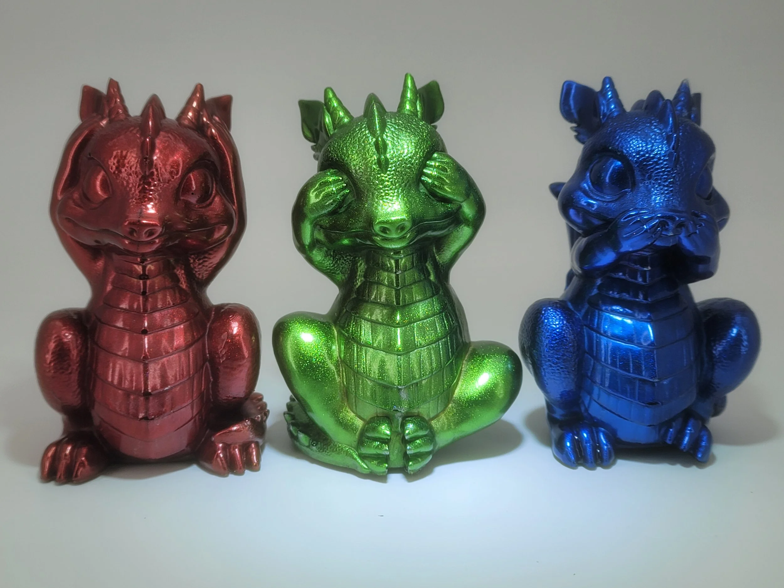 Mystical Epoxy Resin Dragon Figurines