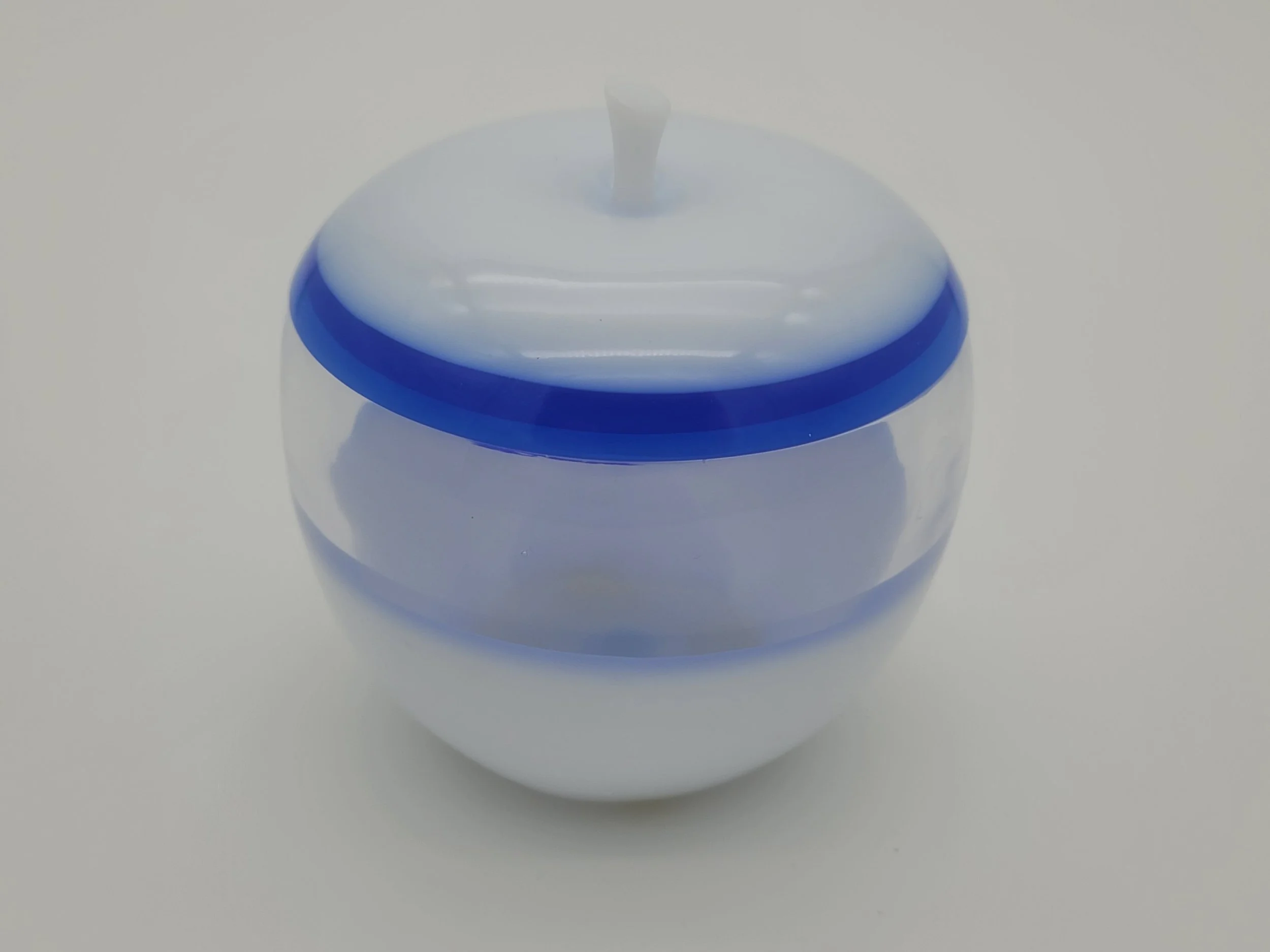Elegant Blue Epoxy Resin Apple Jar