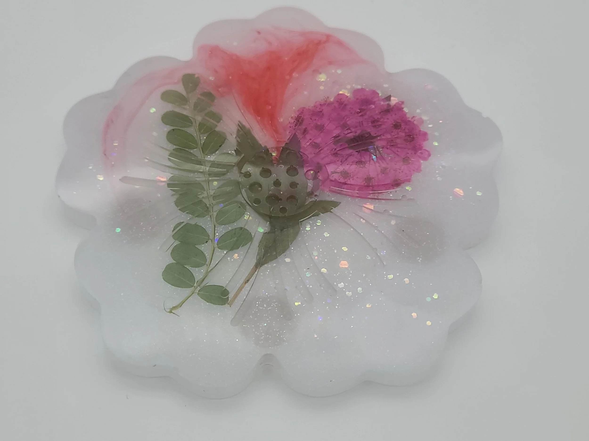 Elegant Epoxy Resin Flower Coaster