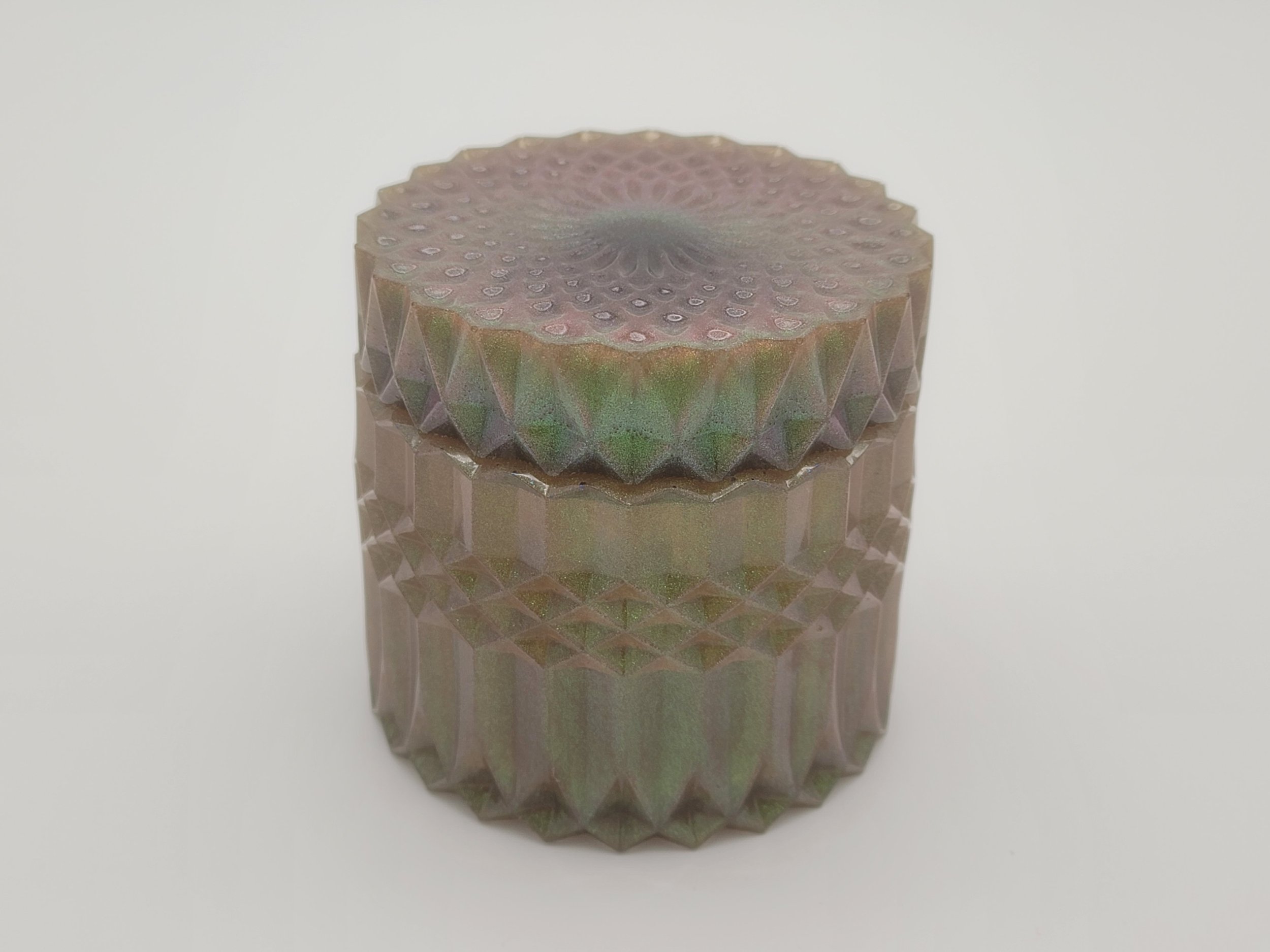 Elegant Iridescent Epoxy Resin Jar