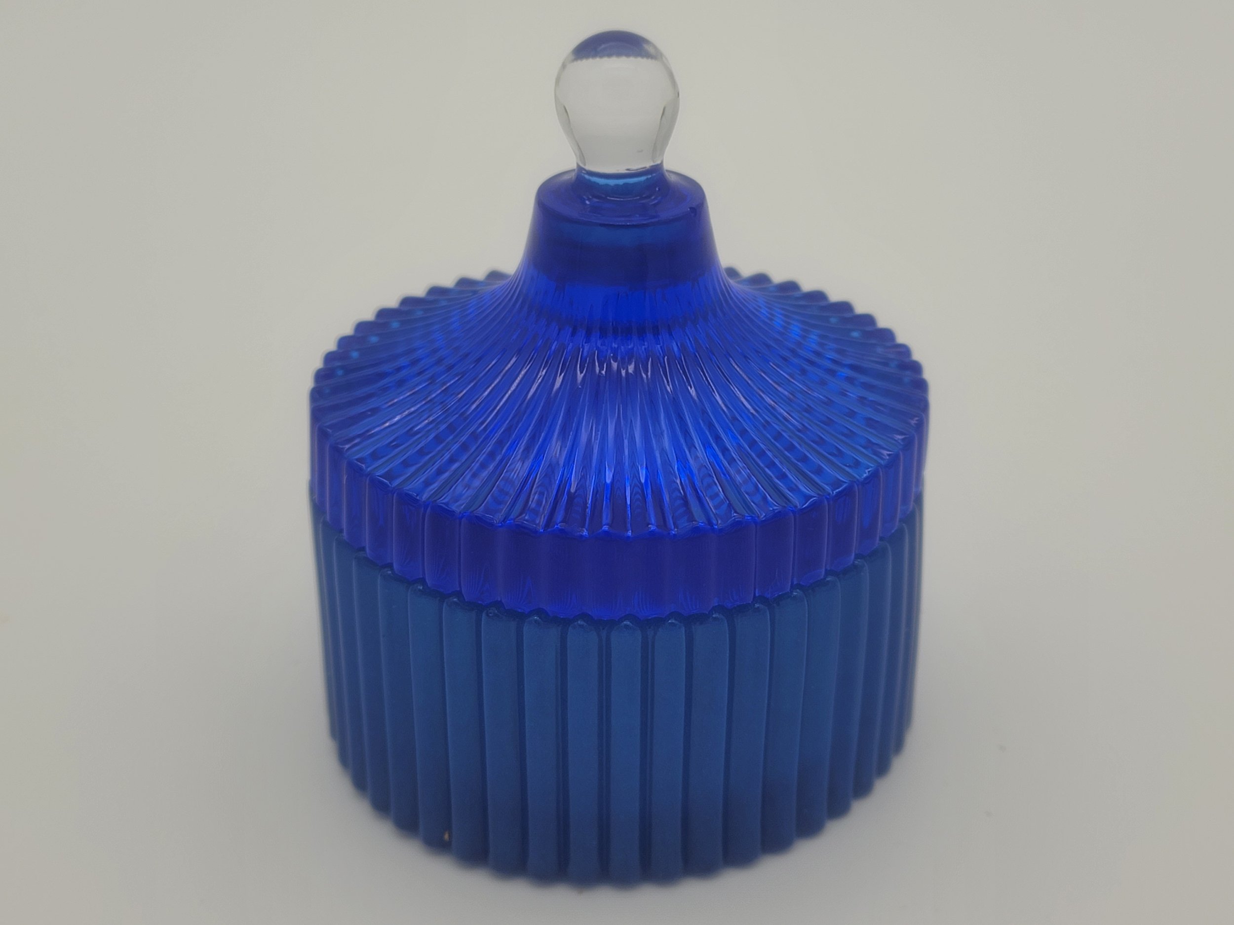 Elegant Radiant Blue Epoxy Trinket Jar