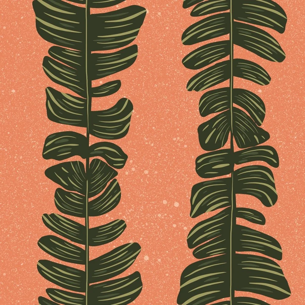 Luscious Plantarium hand-drawn botanical surface pattern