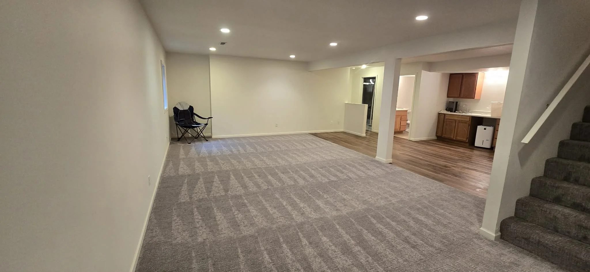 Basement after