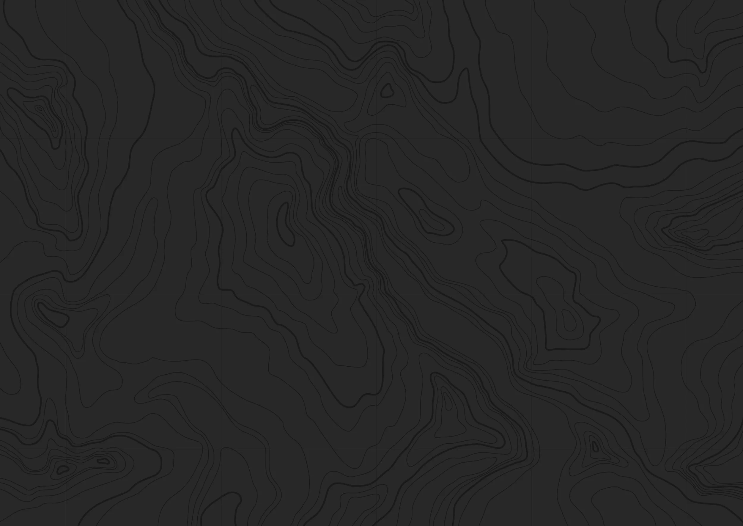 Dark background with faint, irregular contour lines resembling a topographic map.