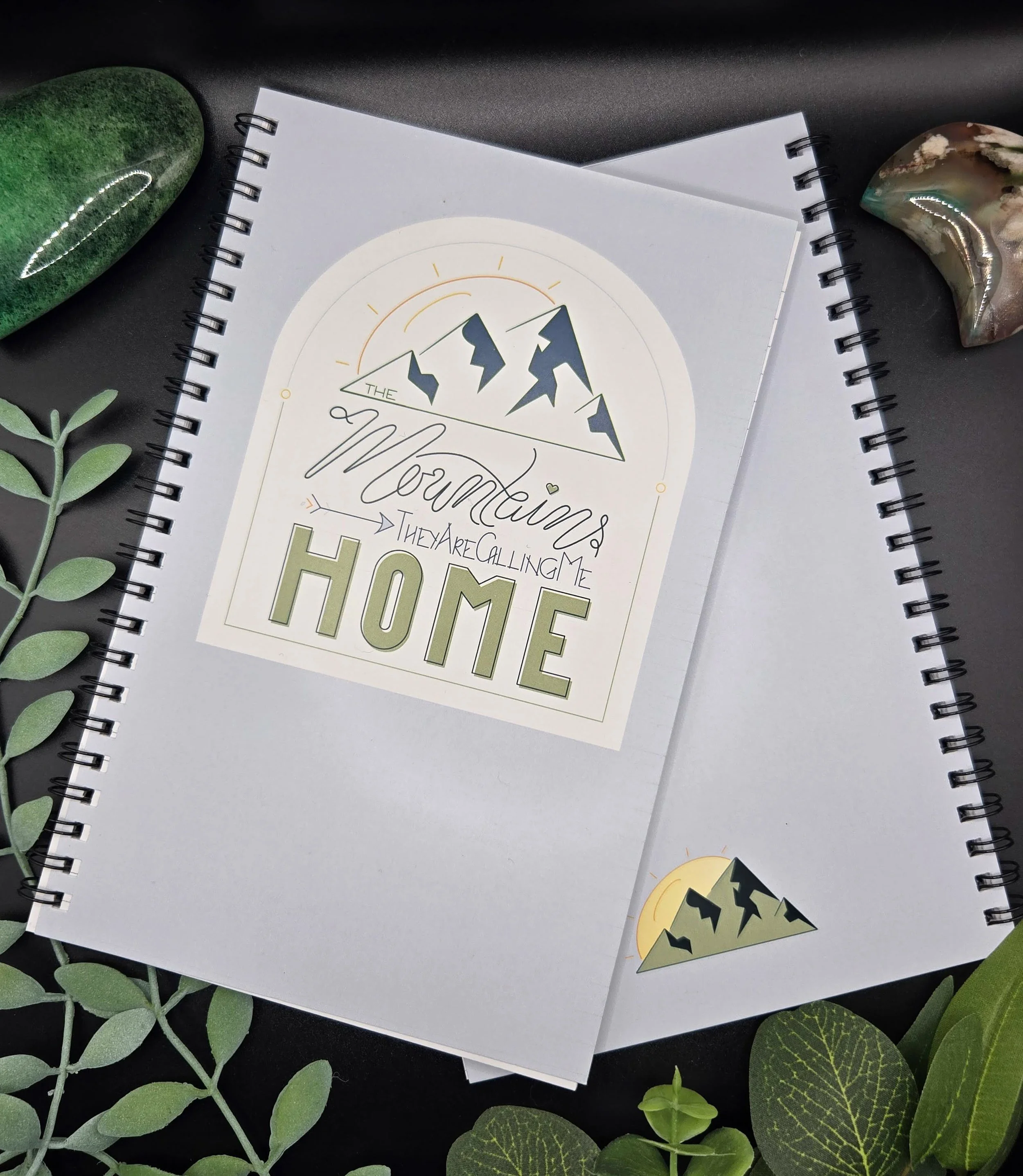 The Mountains are Calling Me Home - Spiral Bound Notebook