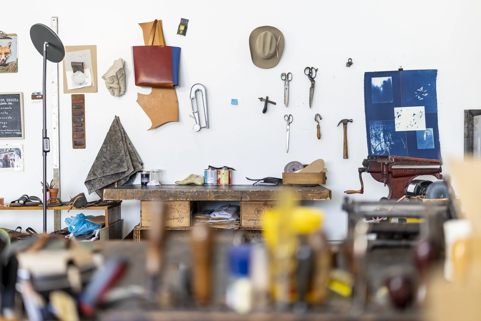 Professional process photography featuring leathworker Jess Robbins of Made By Haptic in Richmond, Virginia.