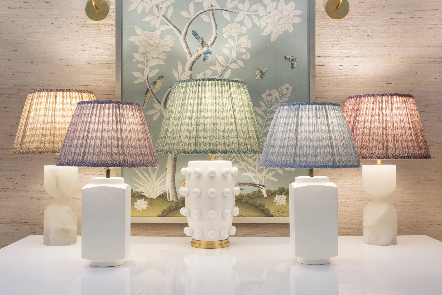 Commercial photography of Gracie Paper lampshades for The Shade Shop.