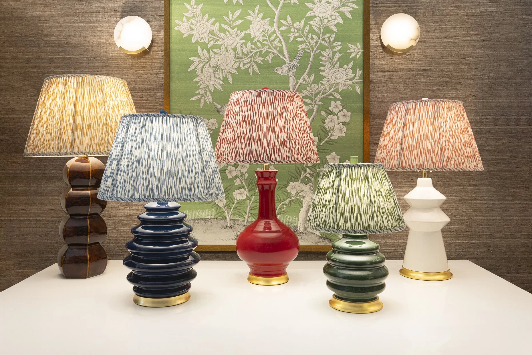 Commercial photography of Gracie Paper lampshades for The Shade Shop.