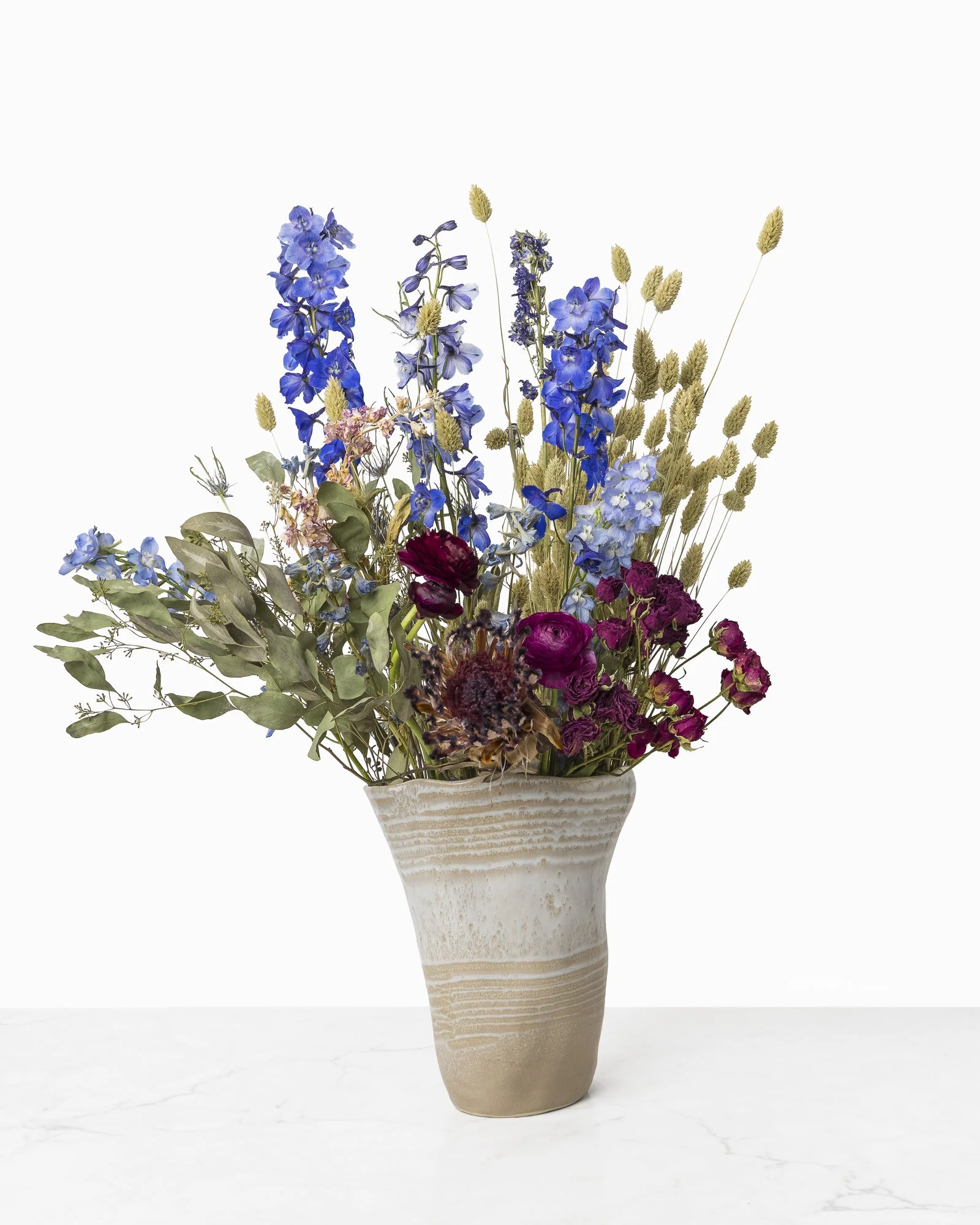 Commercial product photography of a flower arrangement for flower shop, Hedge Fine Blooms, in Charlottesville, Virginia.