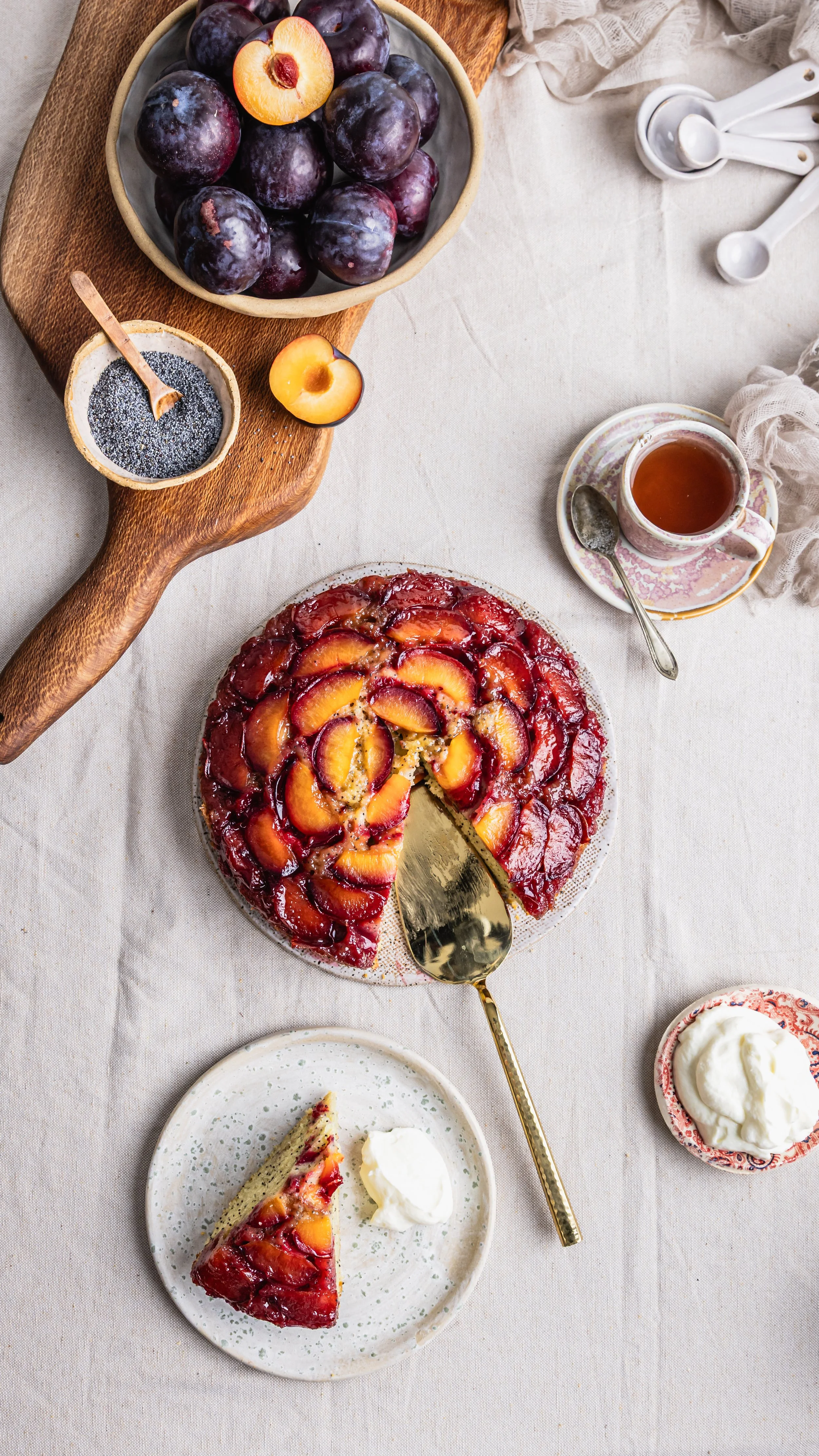 Upside-Down Plum &amp; Poppyseed Cake