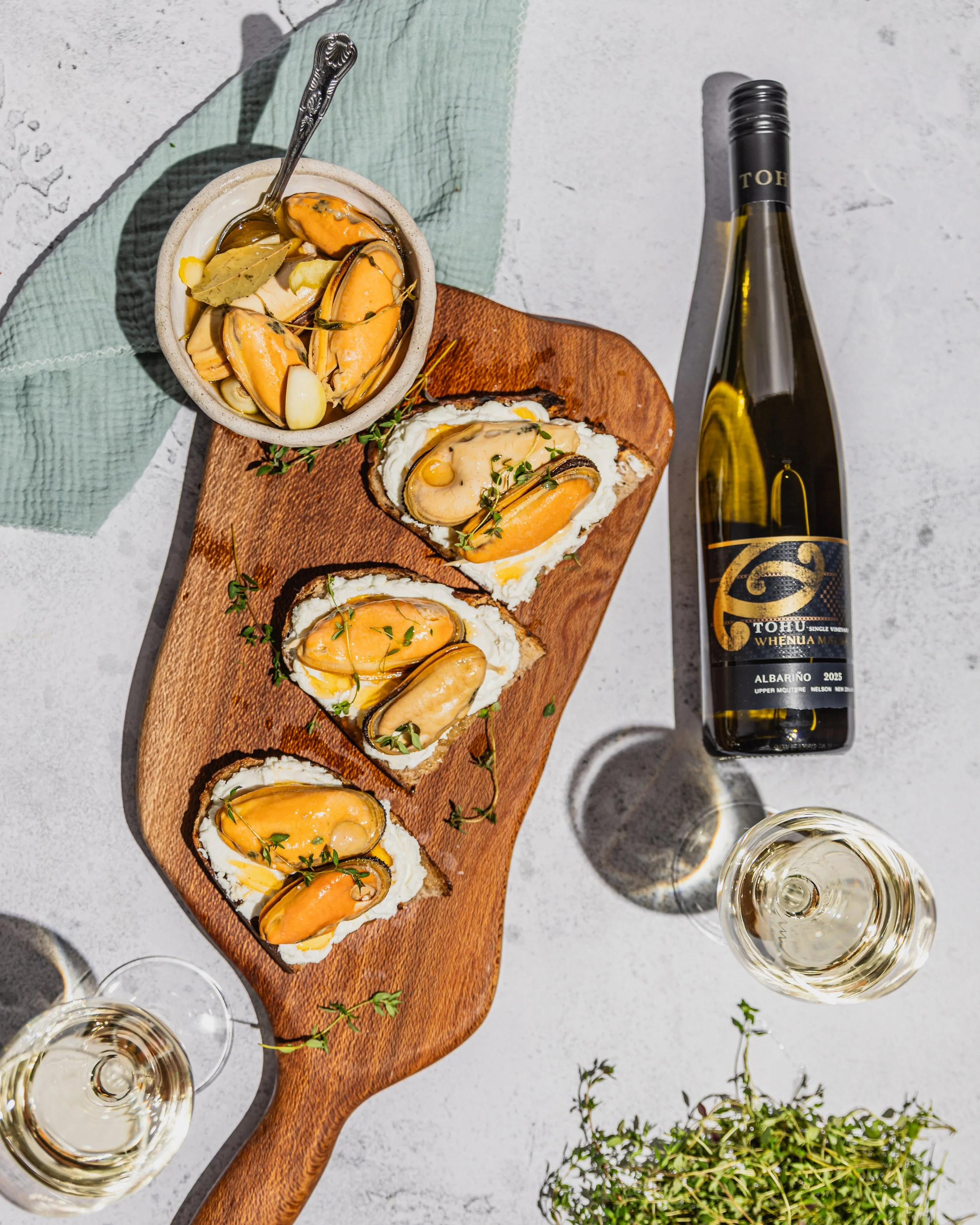 Mussels Escabeche with Charred Sourdough and Goat’s Cheese - Tohu Wines x That Green Olive 2.jpg