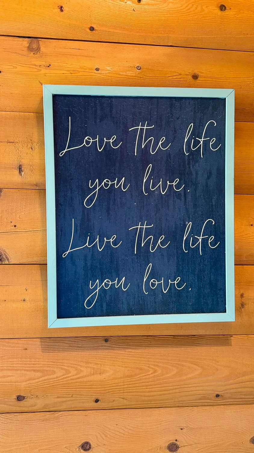 Love the life you live, live the life you love.