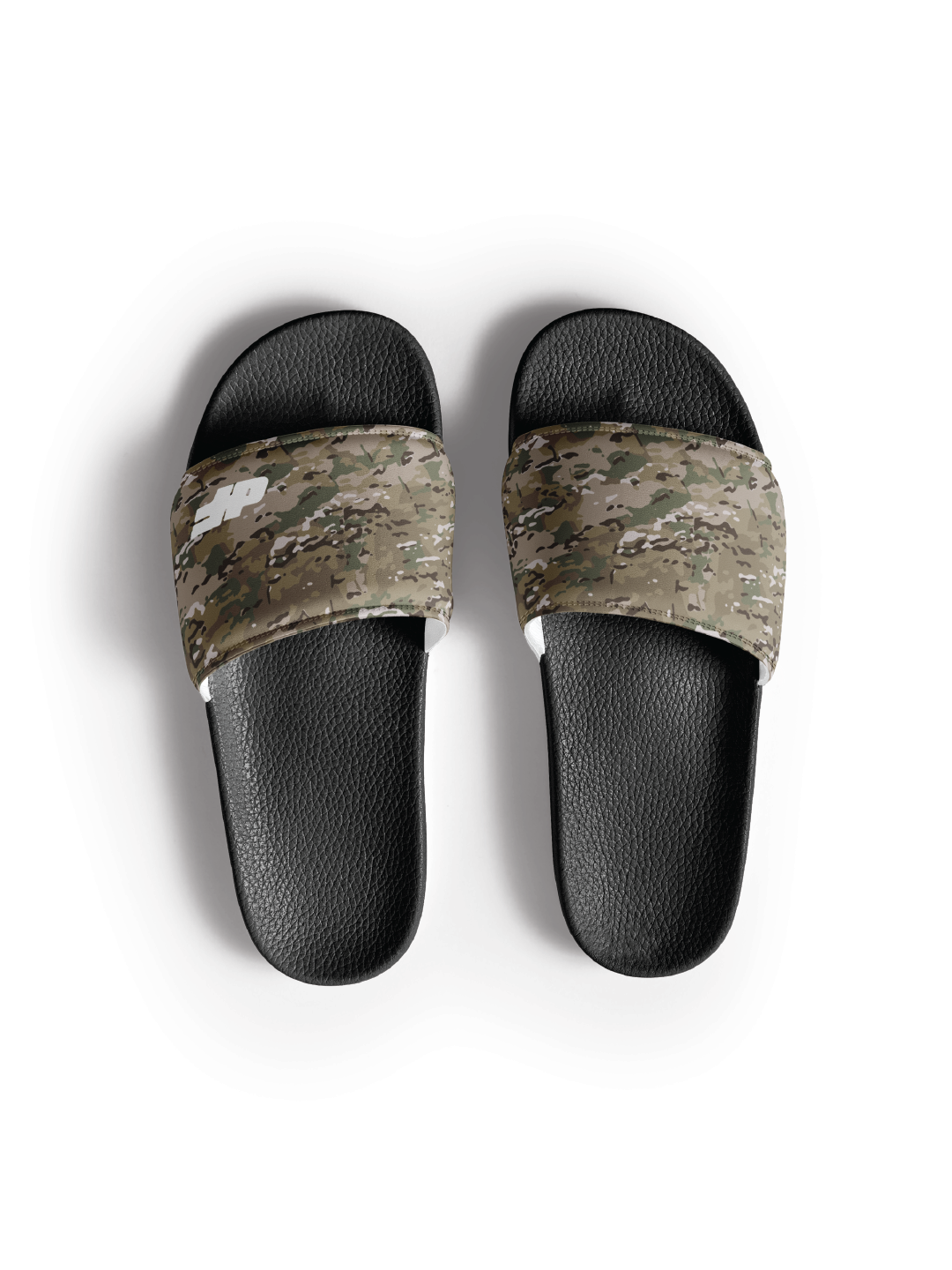 Dryfire House black slide sandals with Multicam camouflage straps — range and training footwear