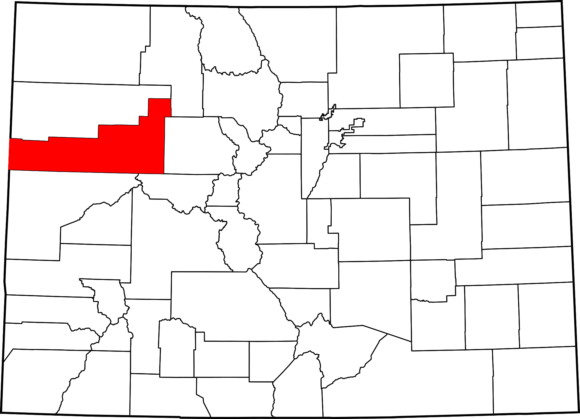 Map of the United States with Colorado highlighted in red.
