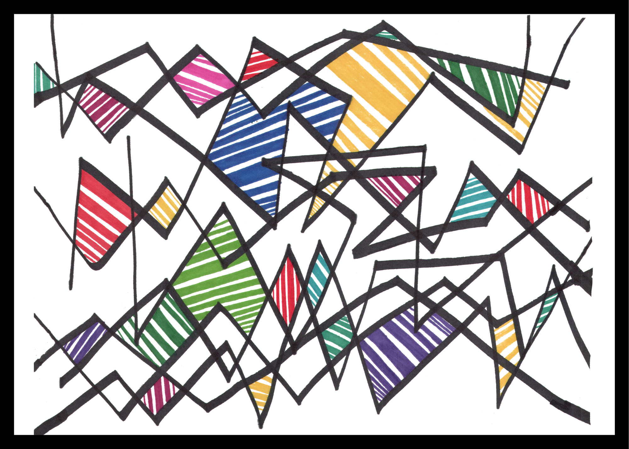 Exploding Angles - Postcard