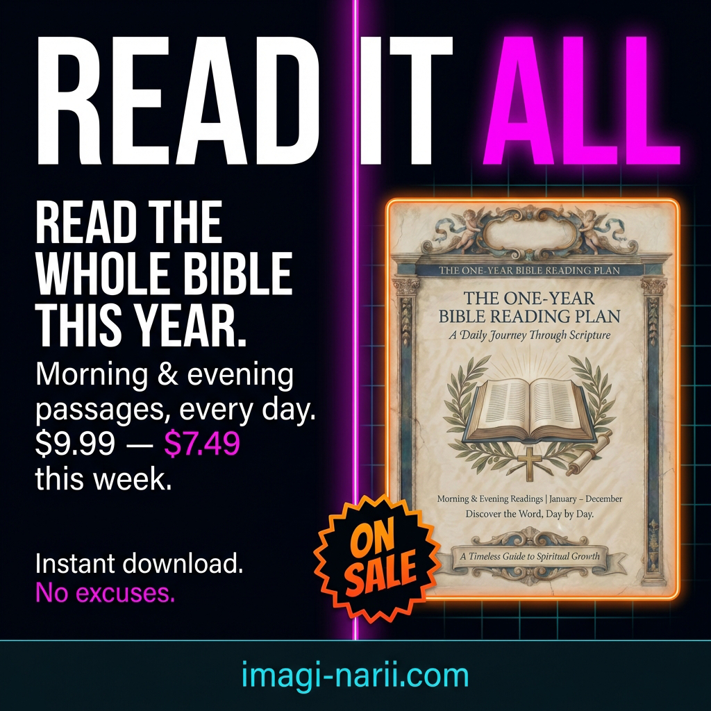 One-Year Bible Reading Plan | Printable Daily Morning & Evening Scripture Guide