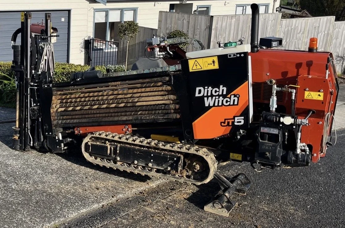 Ditch Witch JT5 horizontal directional drilling machine used for underground utility installation in Tauranga Hamilton Rotorua Bay of Plenty
